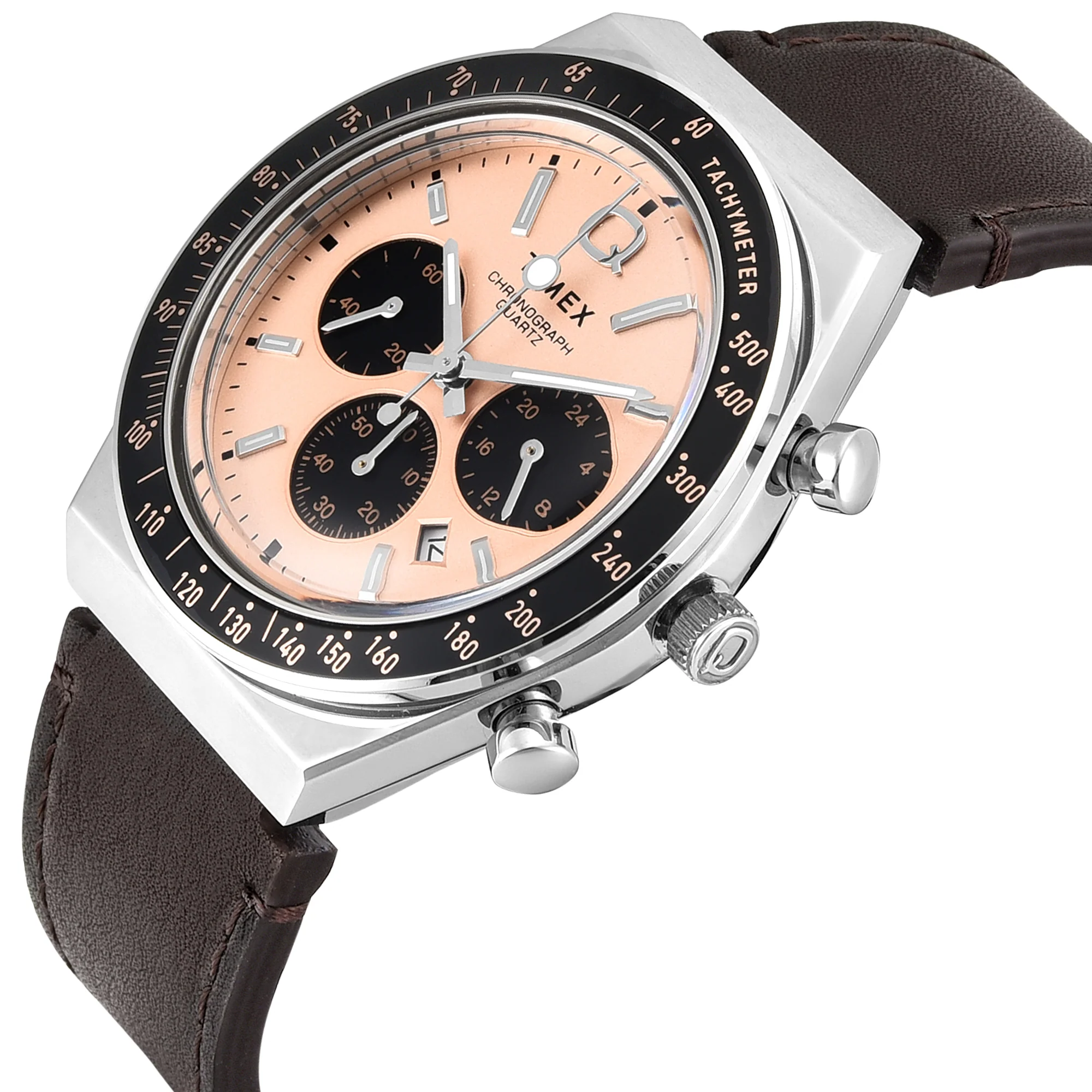 Timex Q Round 42mm Rose Gold Dial Analog Men Watch - TWEG26409 - Image 2