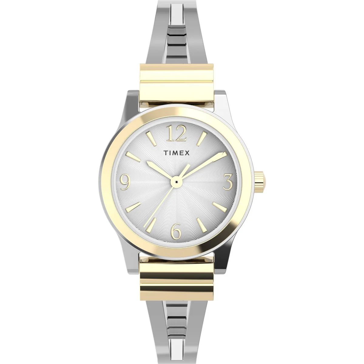 Timex Round 25mm Silver-Tone Dial Analog Women Watch - TW2W18500JQ