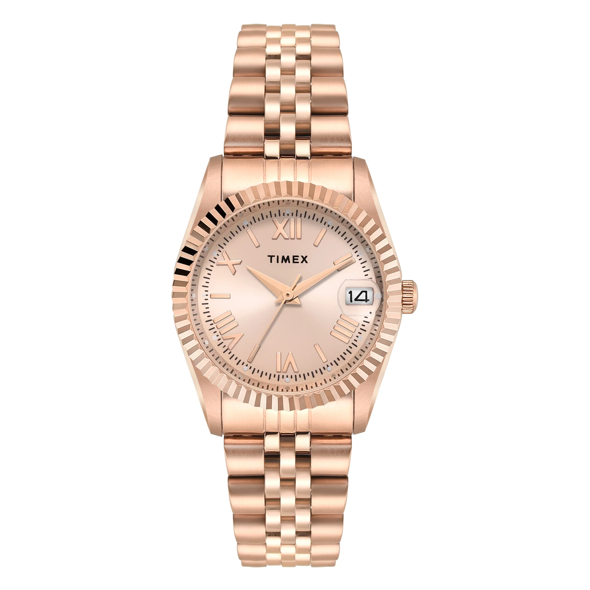 Timex Round 31mm Rose Gold Dial Analog Women Watch - TWEL222SMU06