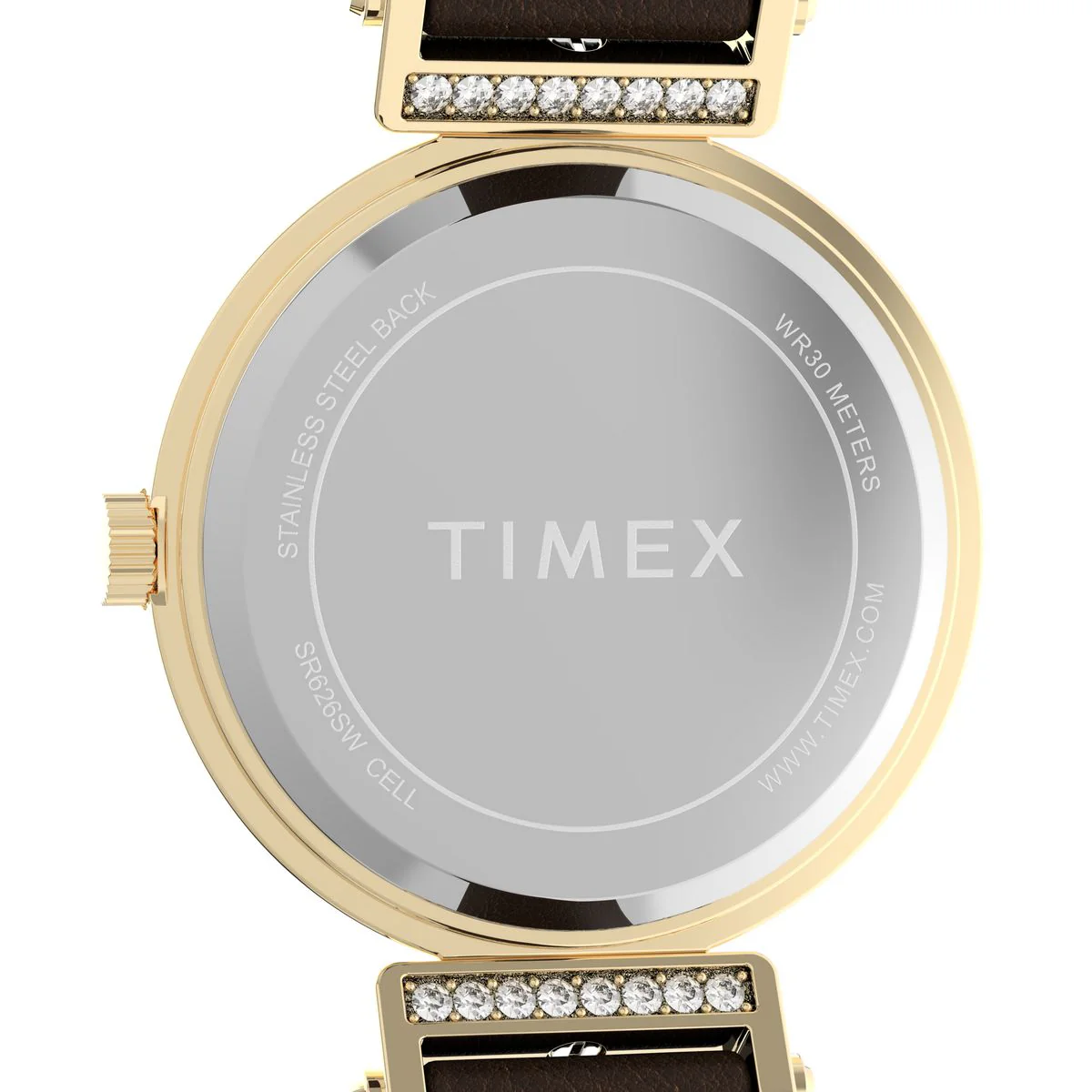 Timex Round 31mm Silver-Tone Dial Analog Women Watch - TW2W96400JQ - Image 4