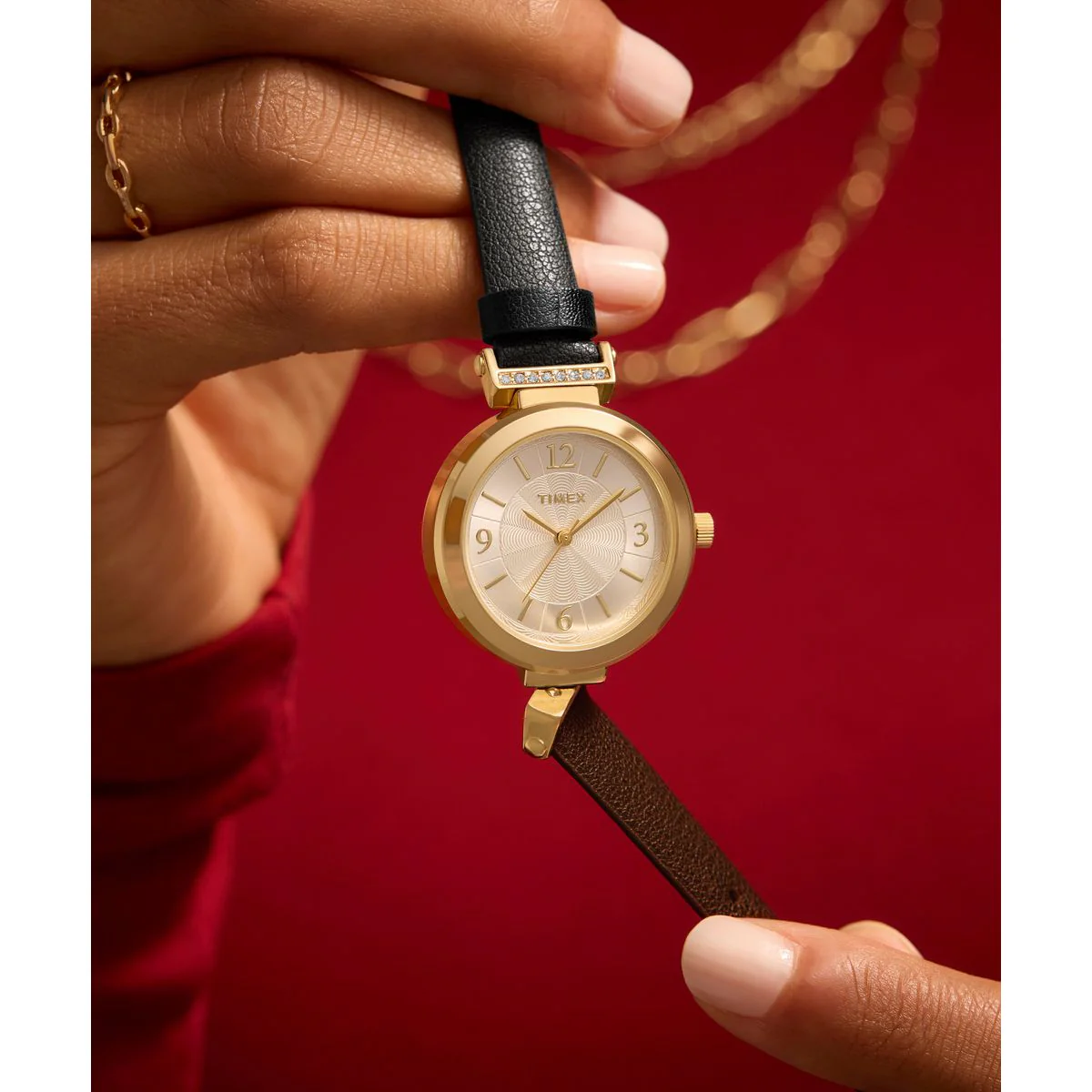 Timex Round 31mm Silver-Tone Dial Analog Women Watch - TW2W96400JQ - Image 7