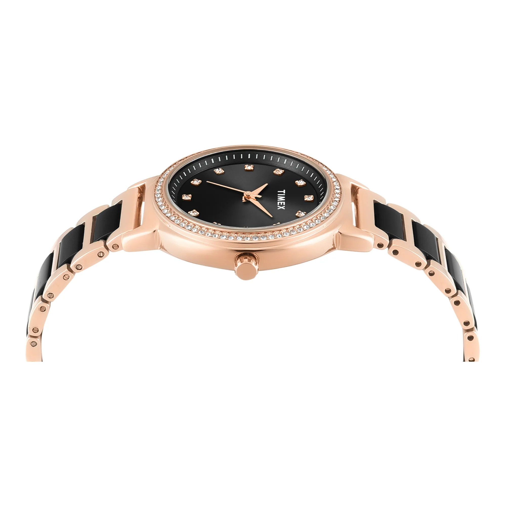 Timex Round 33mm Black Dial Analog Women Watch - TWEL274SMU03 - Image 4