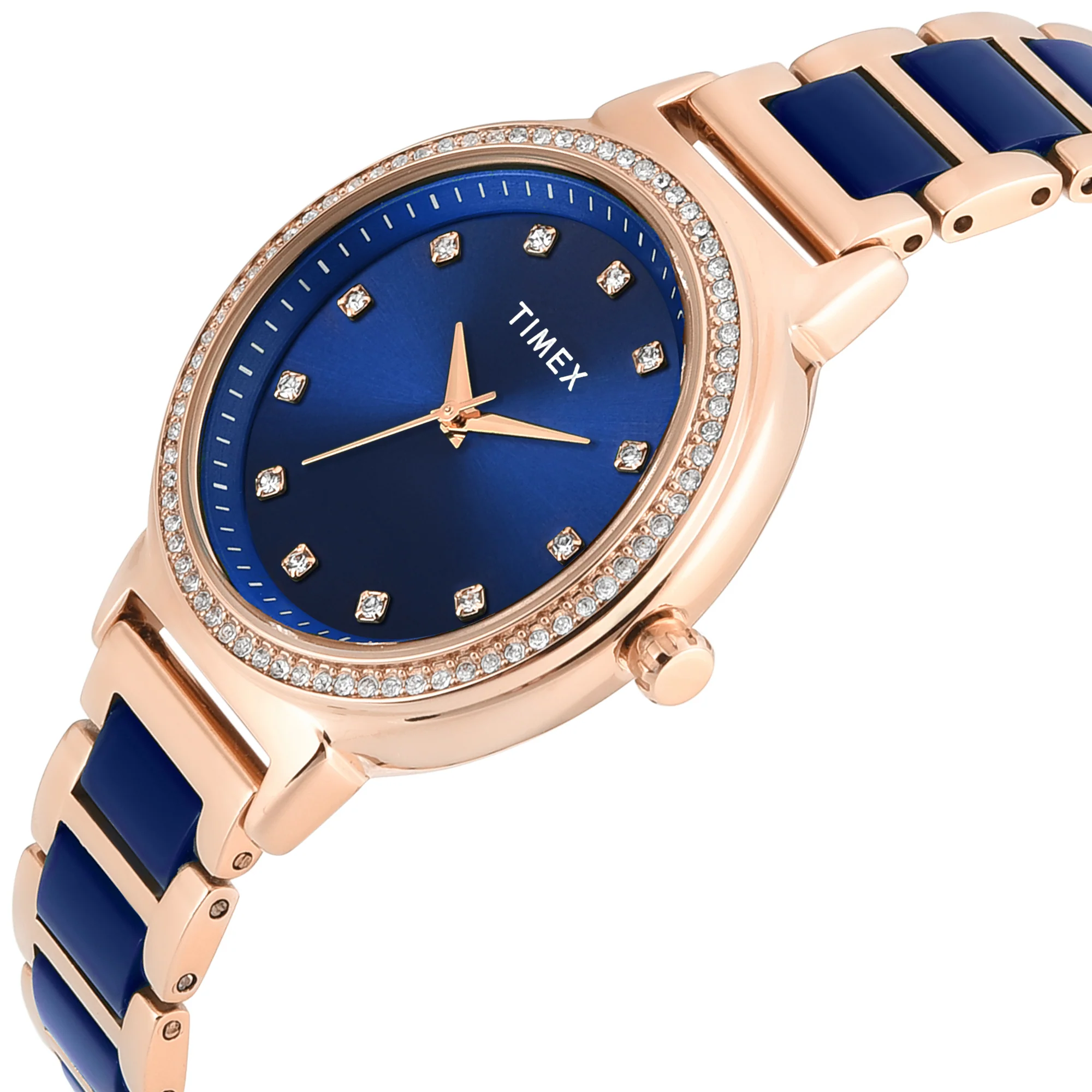 Timex Round 33mm Blue Dial Analog Women Watch - TWEL274SMU02 - Image 3