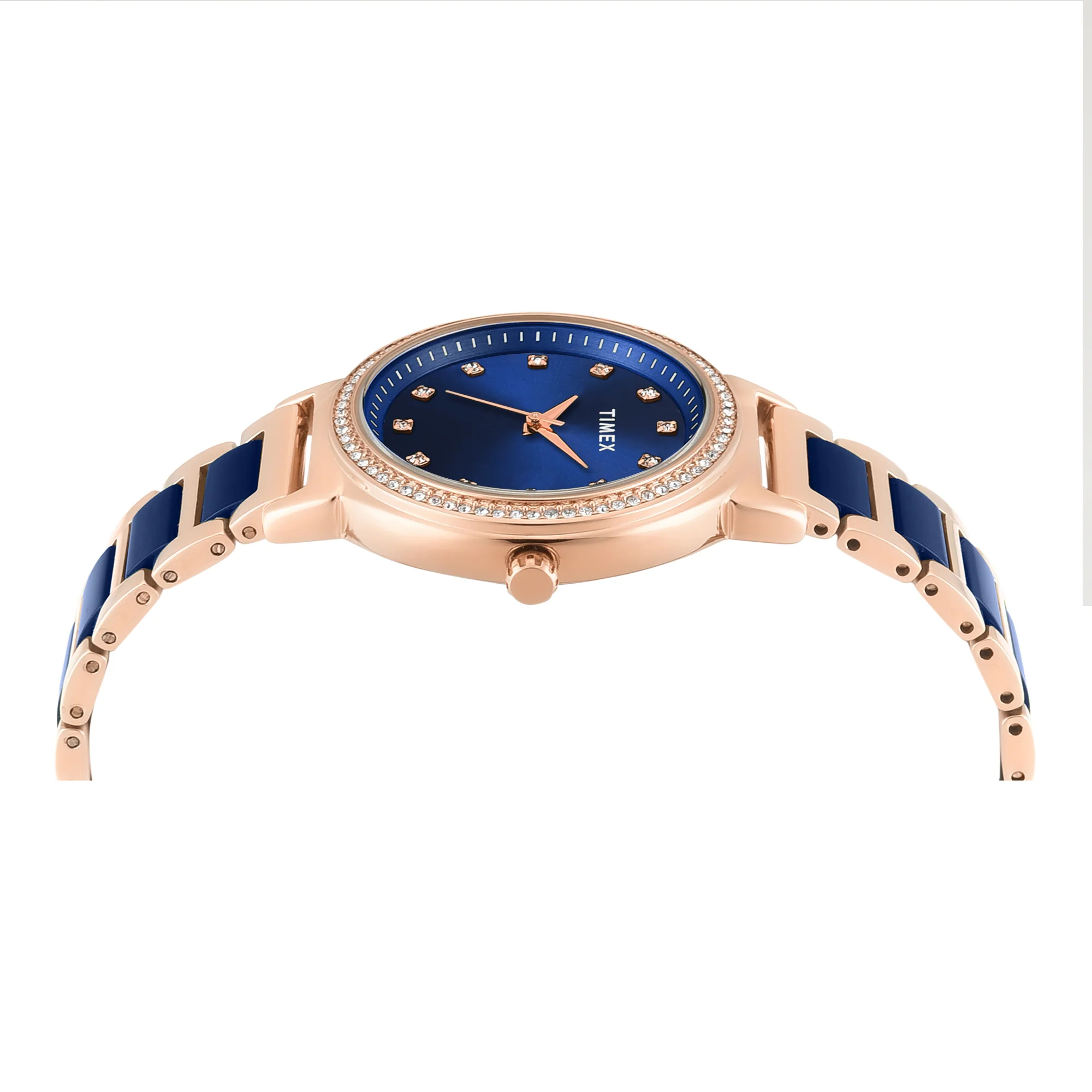 Timex Round 33mm Blue Dial Analog Women Watch - TWEL274SMU02 - Image 4