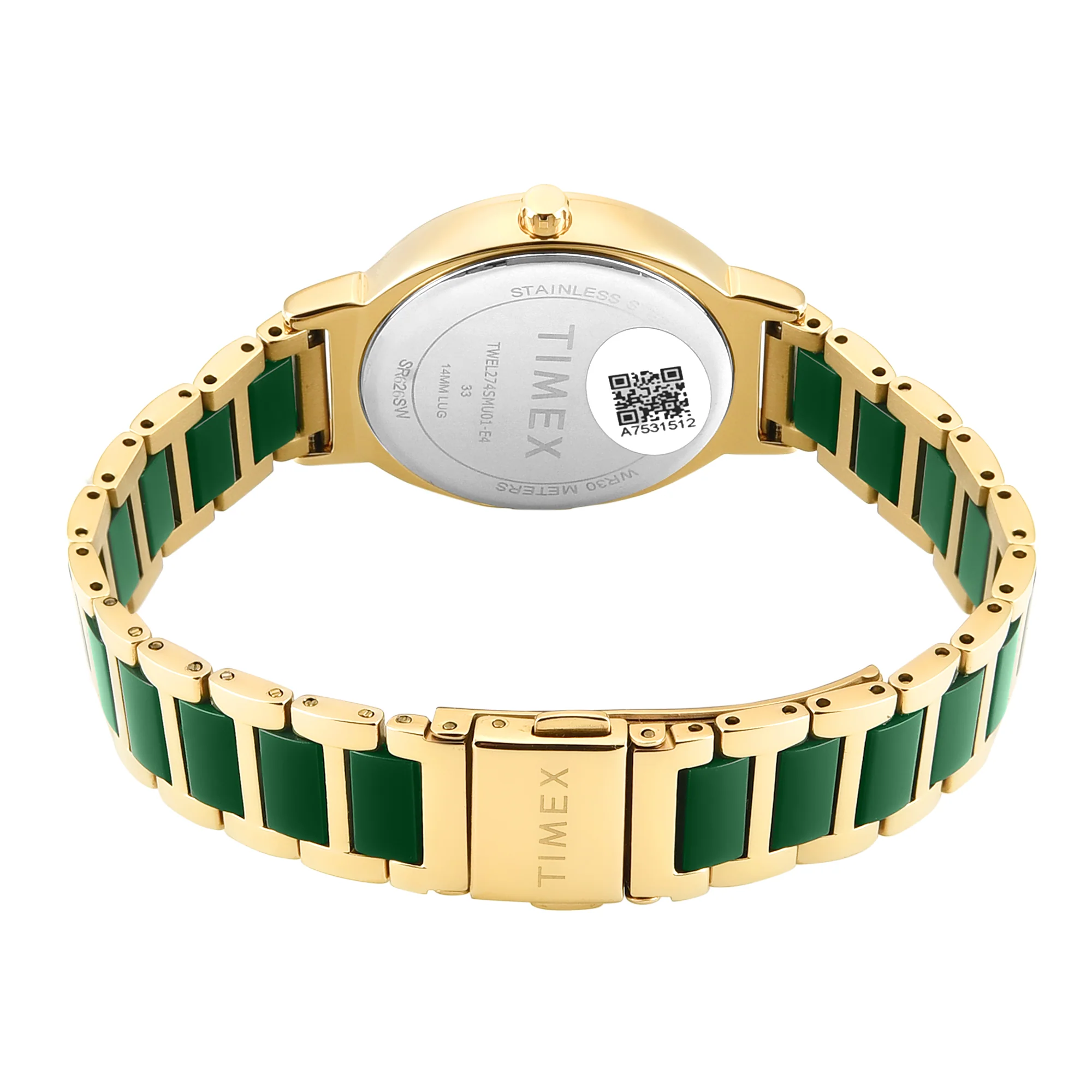 Timex Round 33mm Green Dial Analog Women Watch - TWEL274SMU01 - Image 3