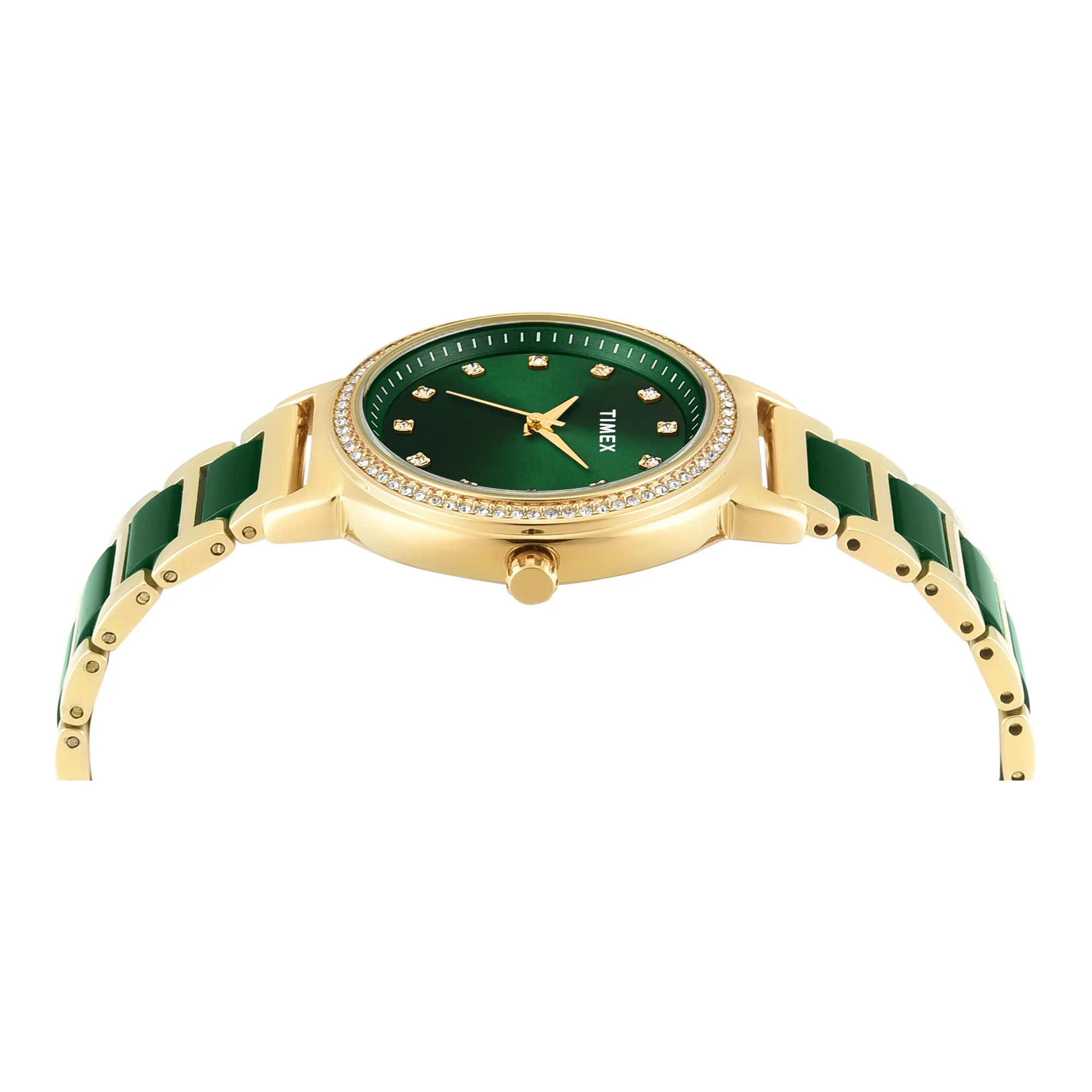 Timex Round 33mm Green Dial Analog Women Watch - TWEL274SMU01 - Image 4