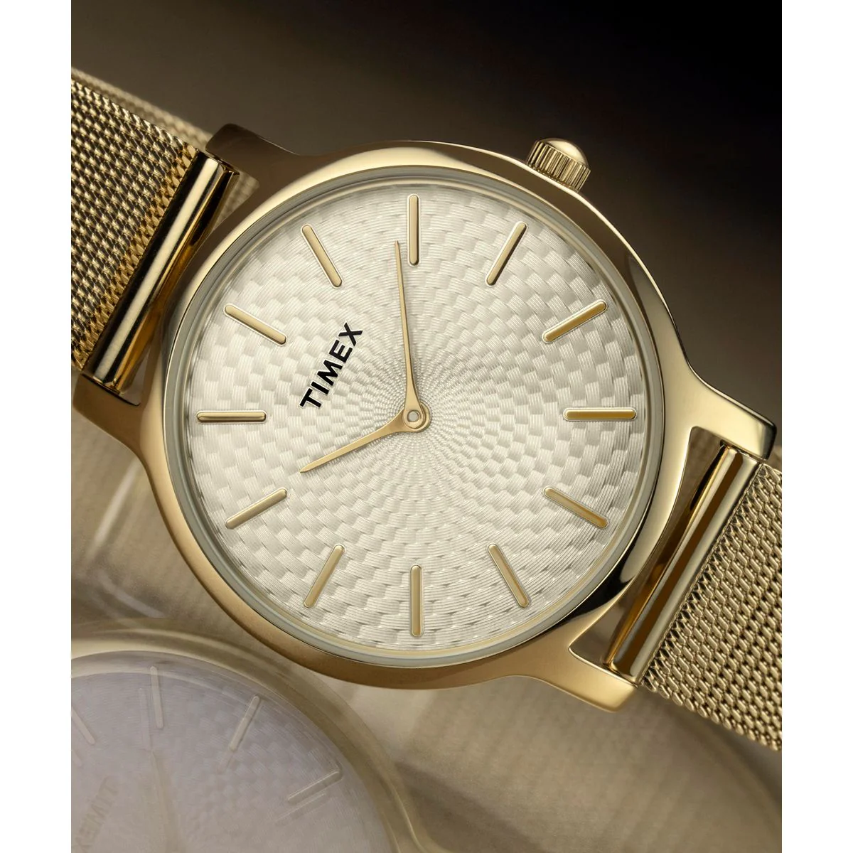 Timex Round 34mm Gold-Tone Dial Analog Women Watch - TW2R36100AP - Image 4