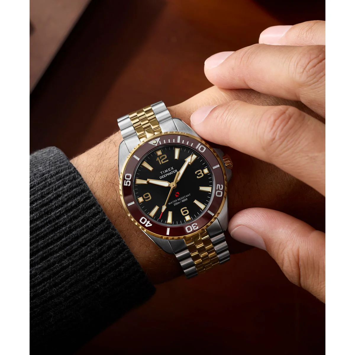 Timex Round 41mm Black Dial Analog Men Watch - TW2Y64700UJ - Image 7