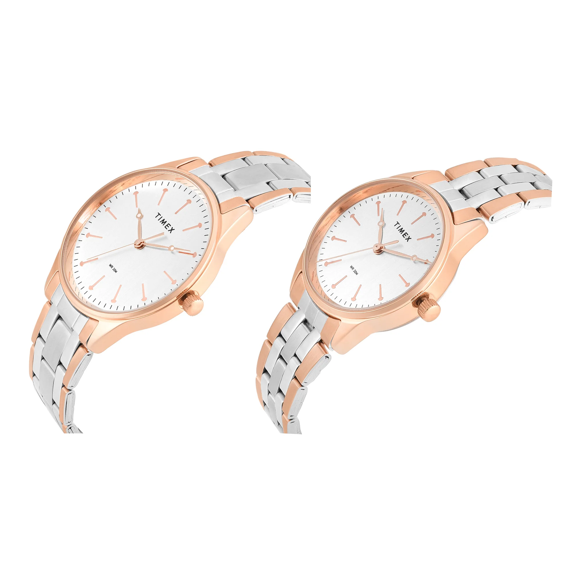 Timex Round 41mm Silver Dial Analog Pair Watch - TW00PR359 - Image 2
