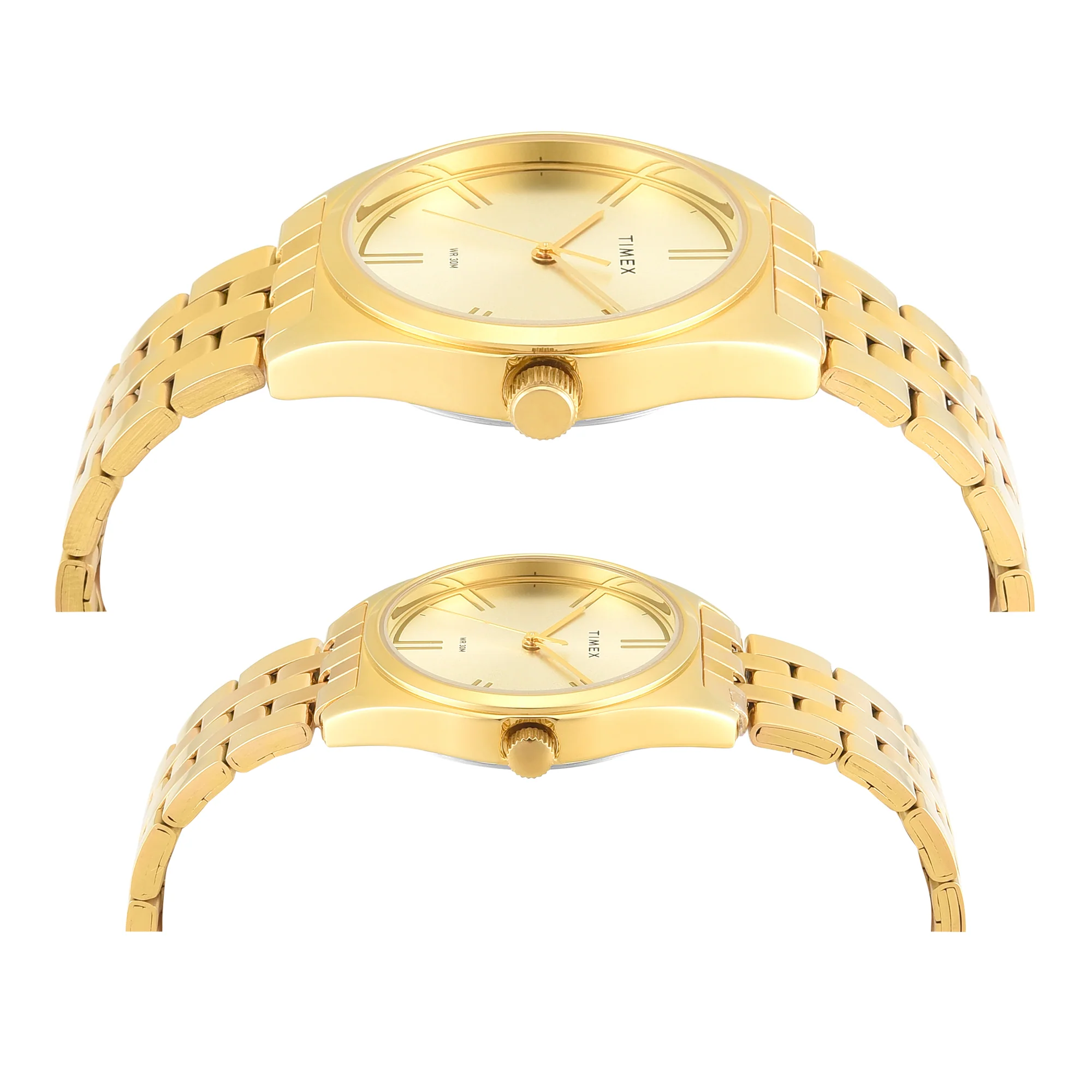 Timex Round 42mm Champagne Dial Analog Pair Watch - TW00PR362 - Image 5