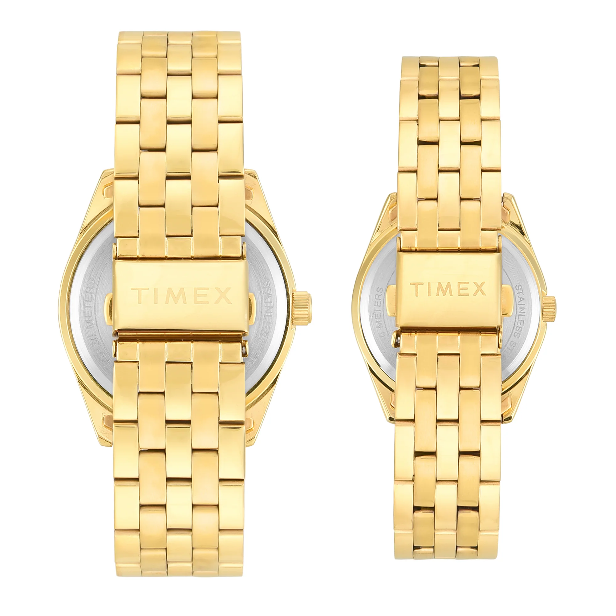 Timex Round 42mm Champagne Dial Analog Pair Watch - TW00PR362 - Image 6