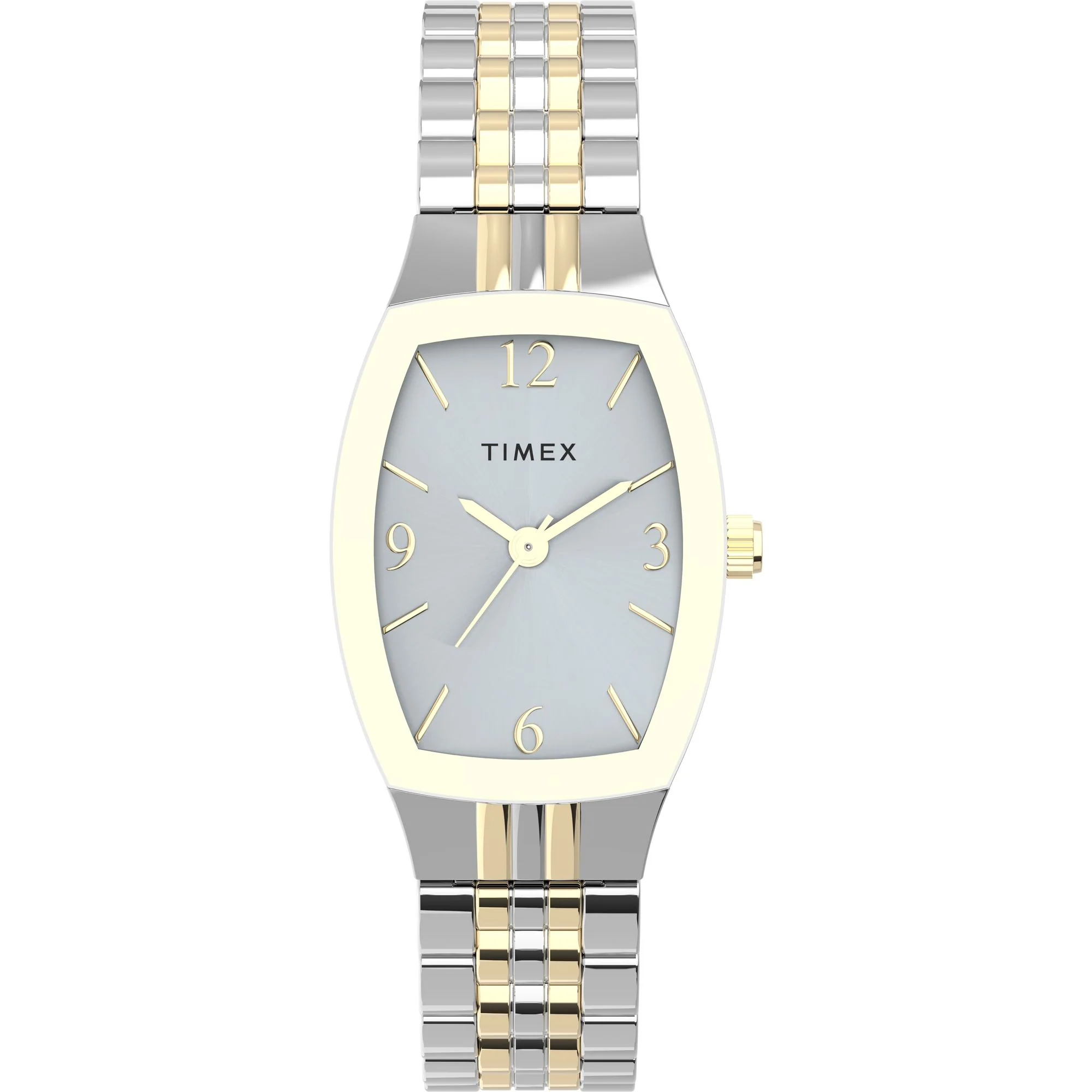 TIMEX Main Street Tonneau 21mm Silver-Tone Dial Analog Women Watch - TW2V25500JQ
