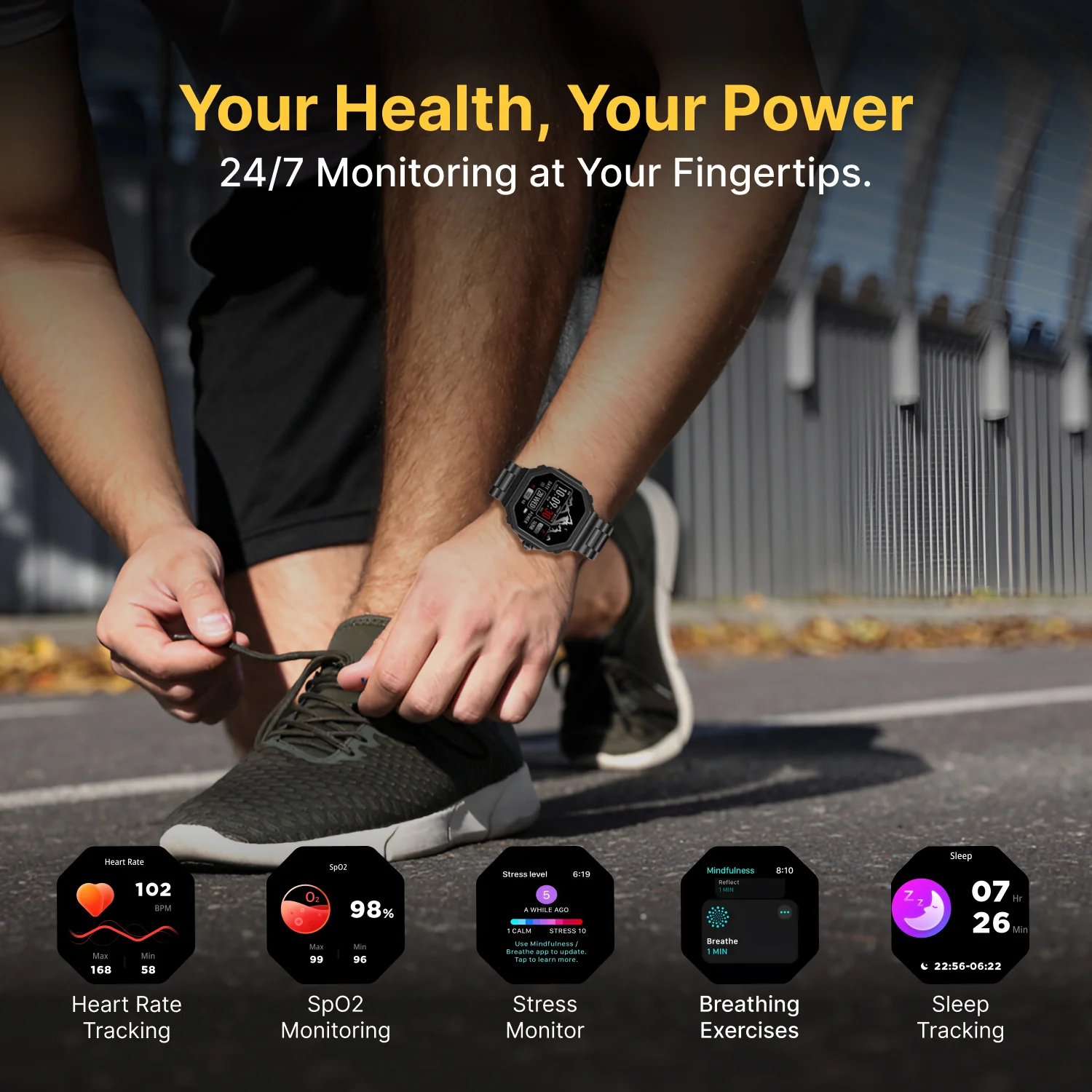 TIMEX Smart Nova 1.43 inches (3.6cm) AMOLED Display with Functional Crown, Stainless Steel Bracelet and BT Calling Smartwatch for Unisex - TWTXW1003T - Image 9