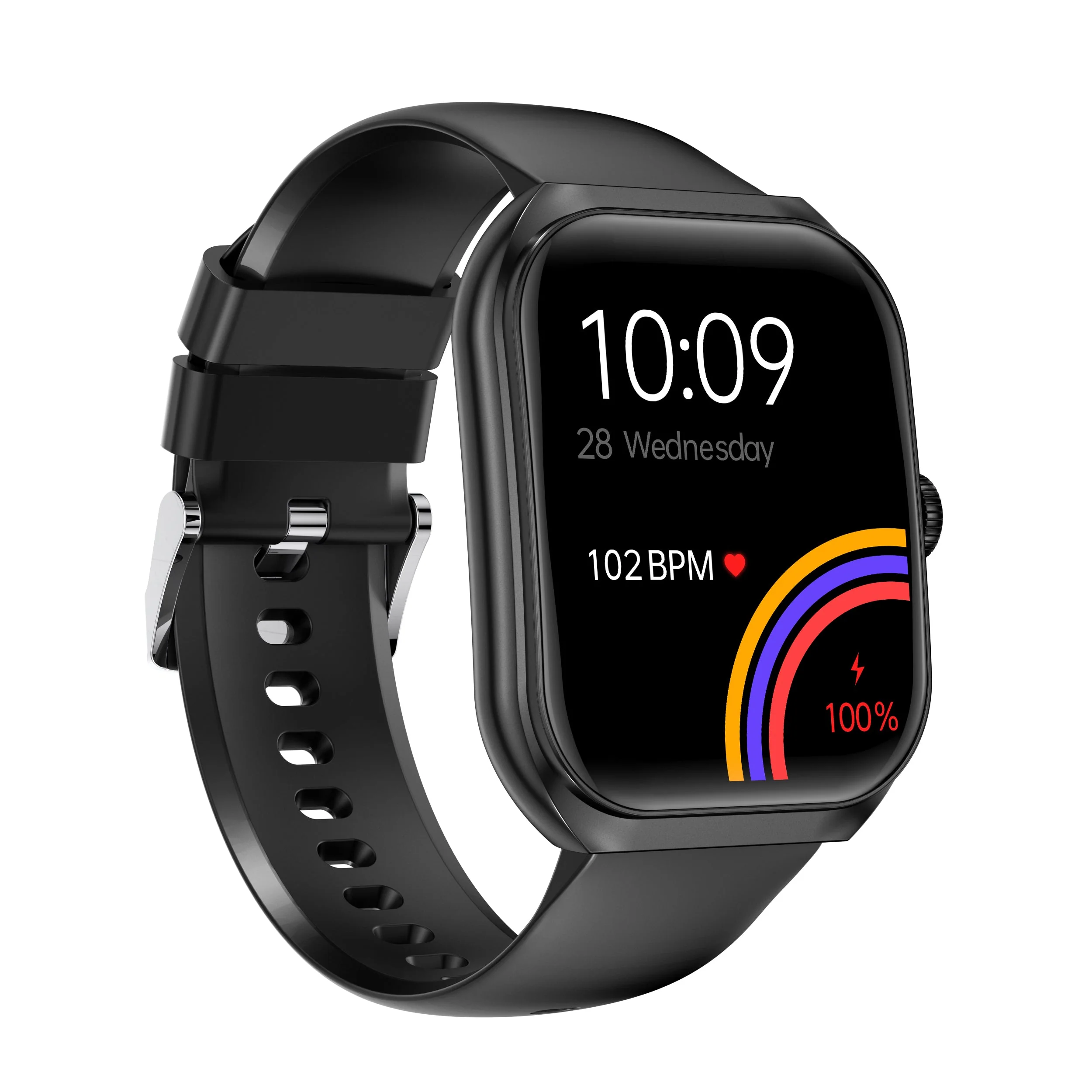 Timex Smart Progen 1.95 inches (4.95 cm) Curved AMOLED Display with Functional Crown and BT Calling Smartwatch For Unisex - TWTXW800T