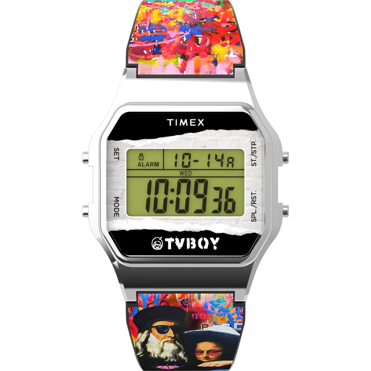 Timex T80 x TVBOY 34mm Resin Strap Watch