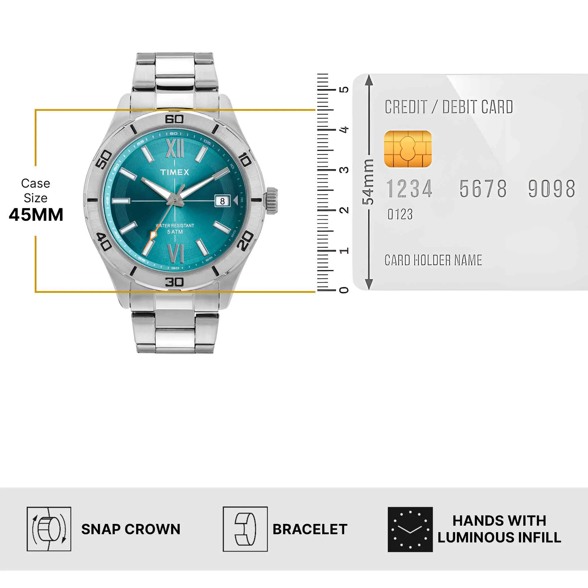 Timex Teal Round Dial Analog Men's Watch - TWEG295SMU02 - Image 6