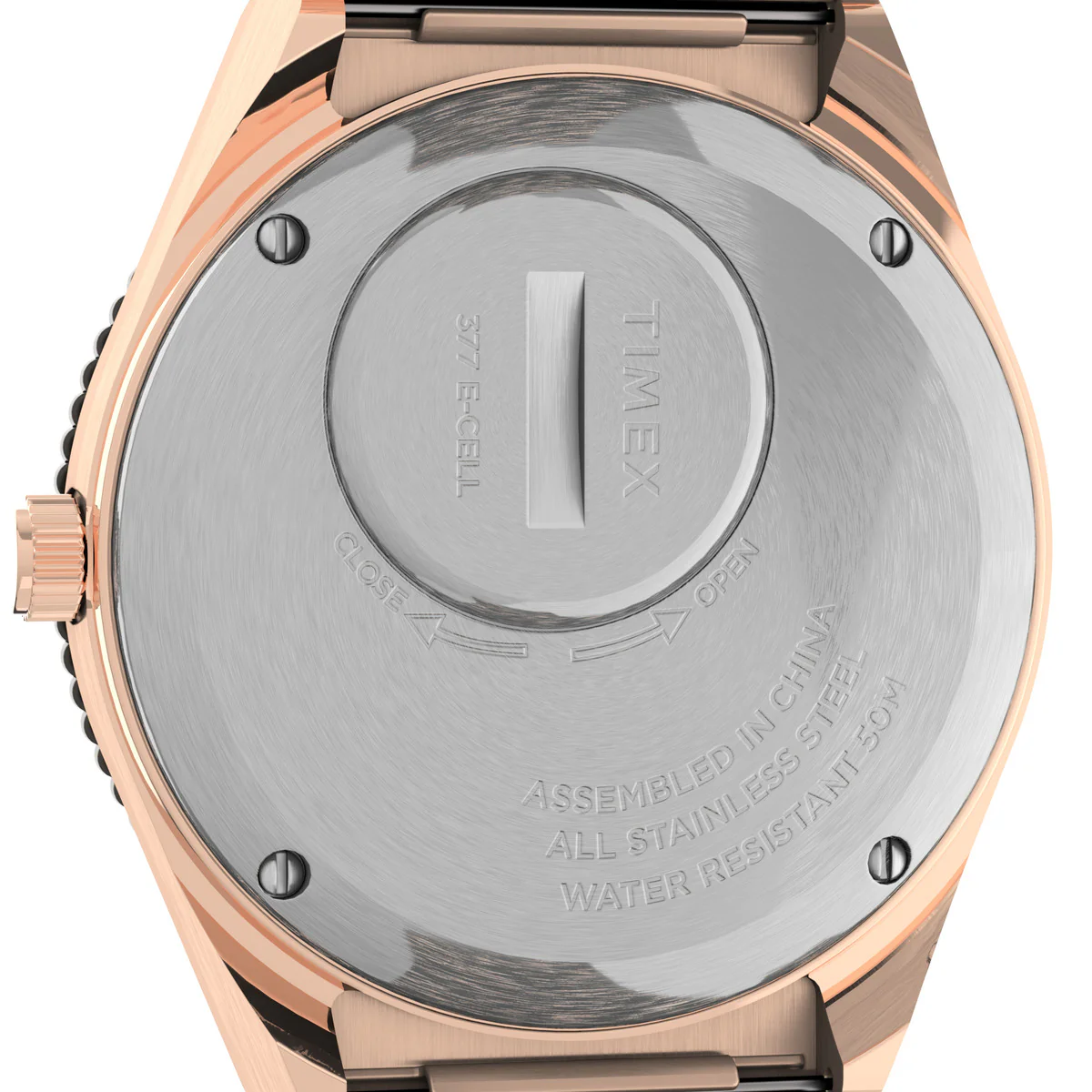 Q Timex 36mm Stainless Steel Bracelet Watch - Image 4