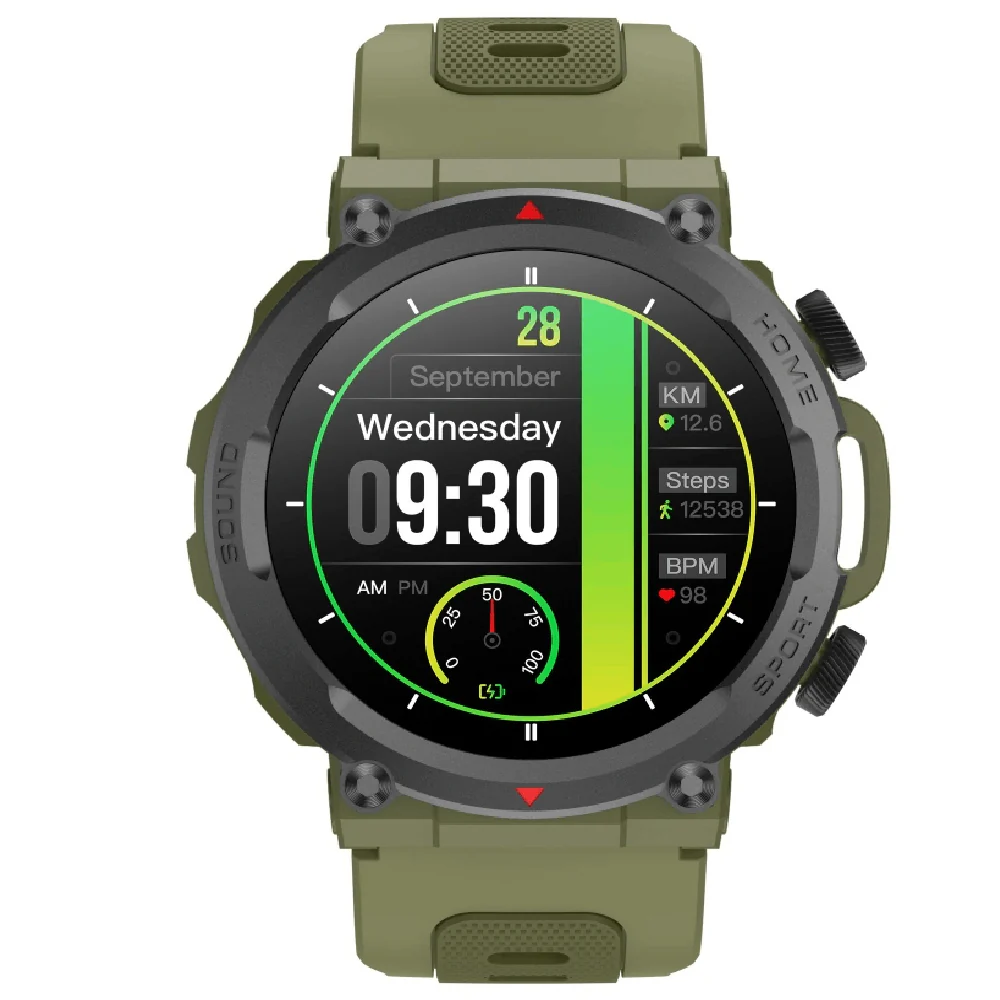 Timex Tough 1.43 inches Round AMOLED Rugged Smartwatch with 466x466 Pixel Resolution| Functional Crown|Bluetooth Calling| Metallic Body|Always On Display|AI Voice Assist|100 Sports Modes|100 Watchfaces|Upto 7 Days Battery(Normal Usage) - TWTXW600T