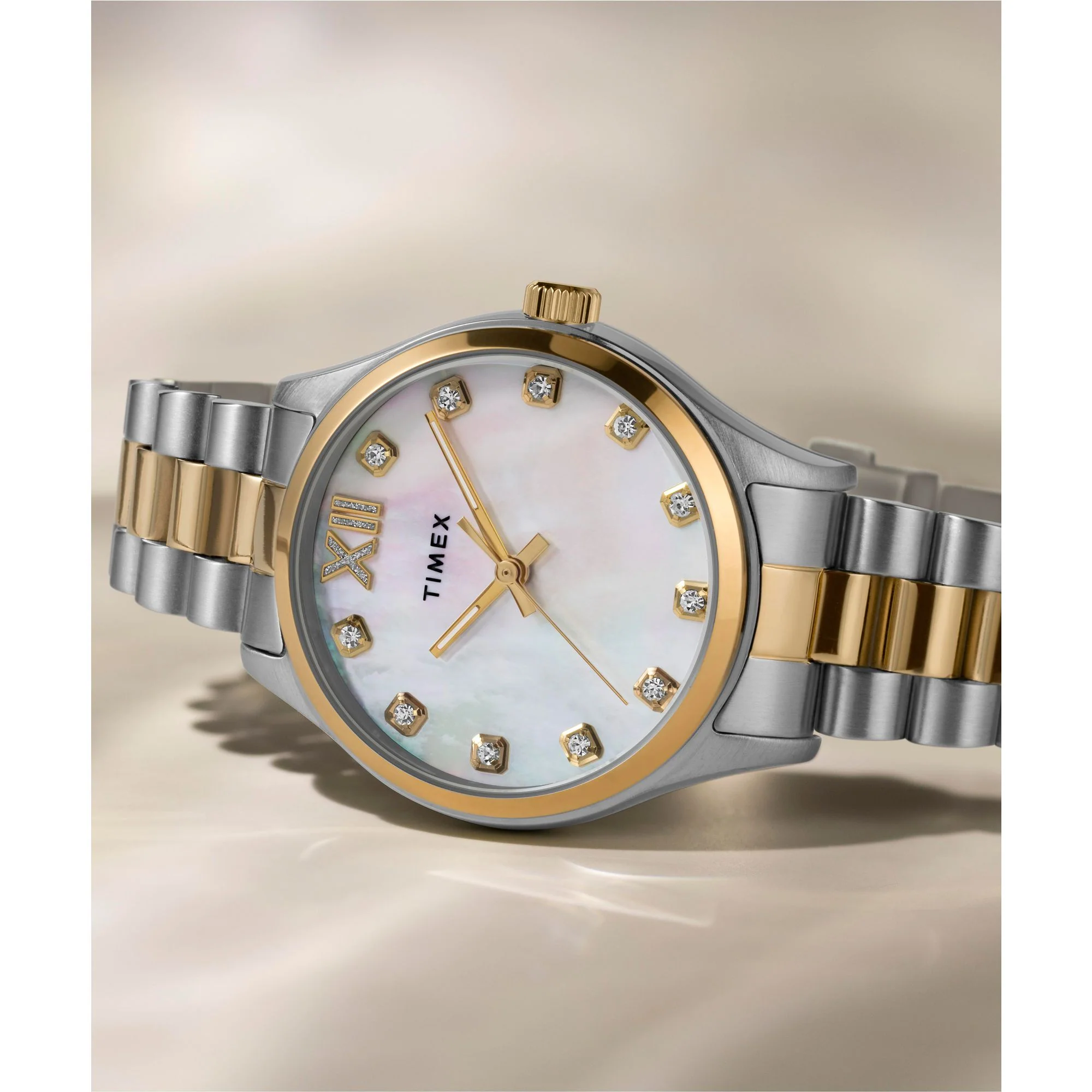 TIMEX Trend Women Mother of Pearl White Round Dial Analog Watch - TW2W85500UJ - Image 2