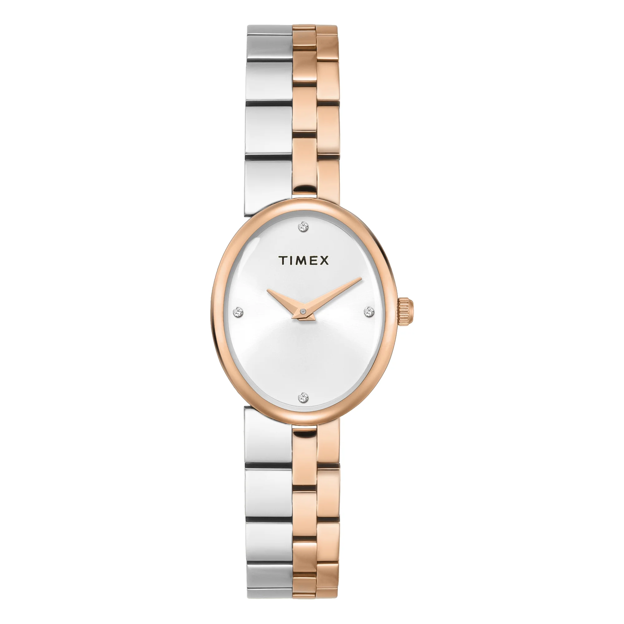 Timex Trendline Oval 23mm Silver Dial Analog Women Watch - TWEL27101