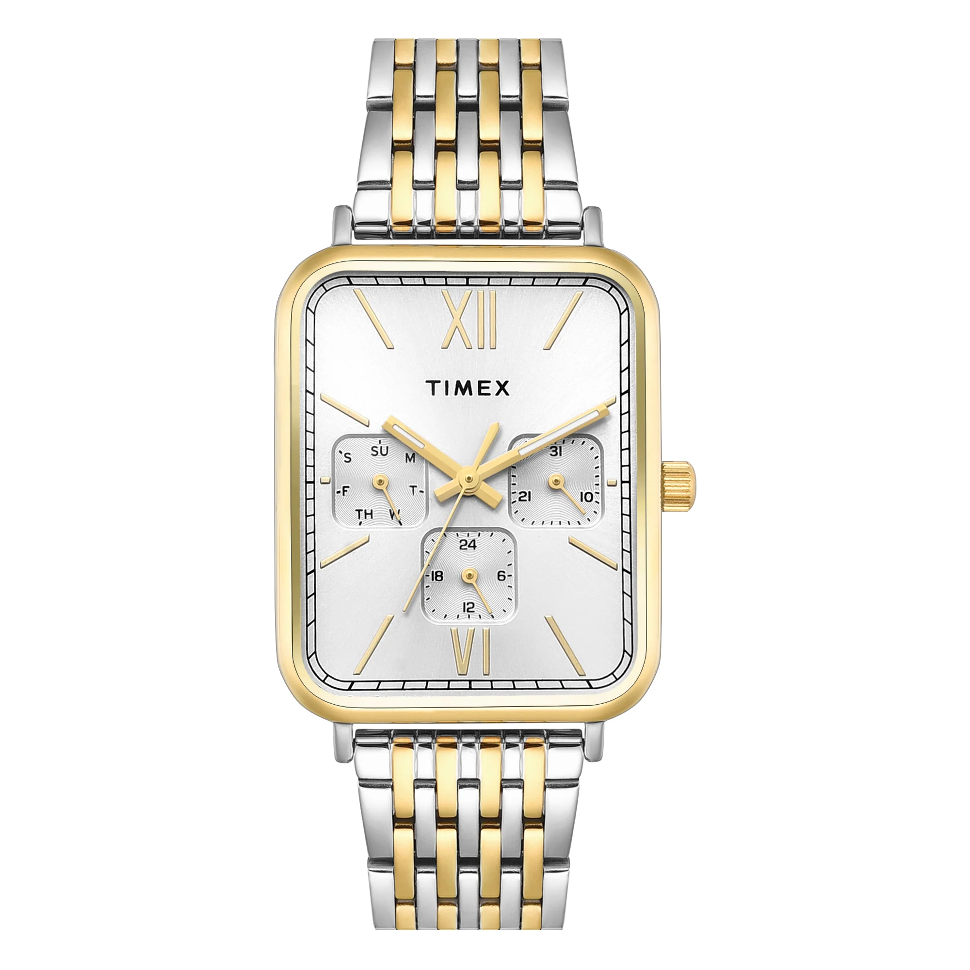 Timex Trendline Rectangle 30mm Silver Dial Analog Men Watch - TWEG34602