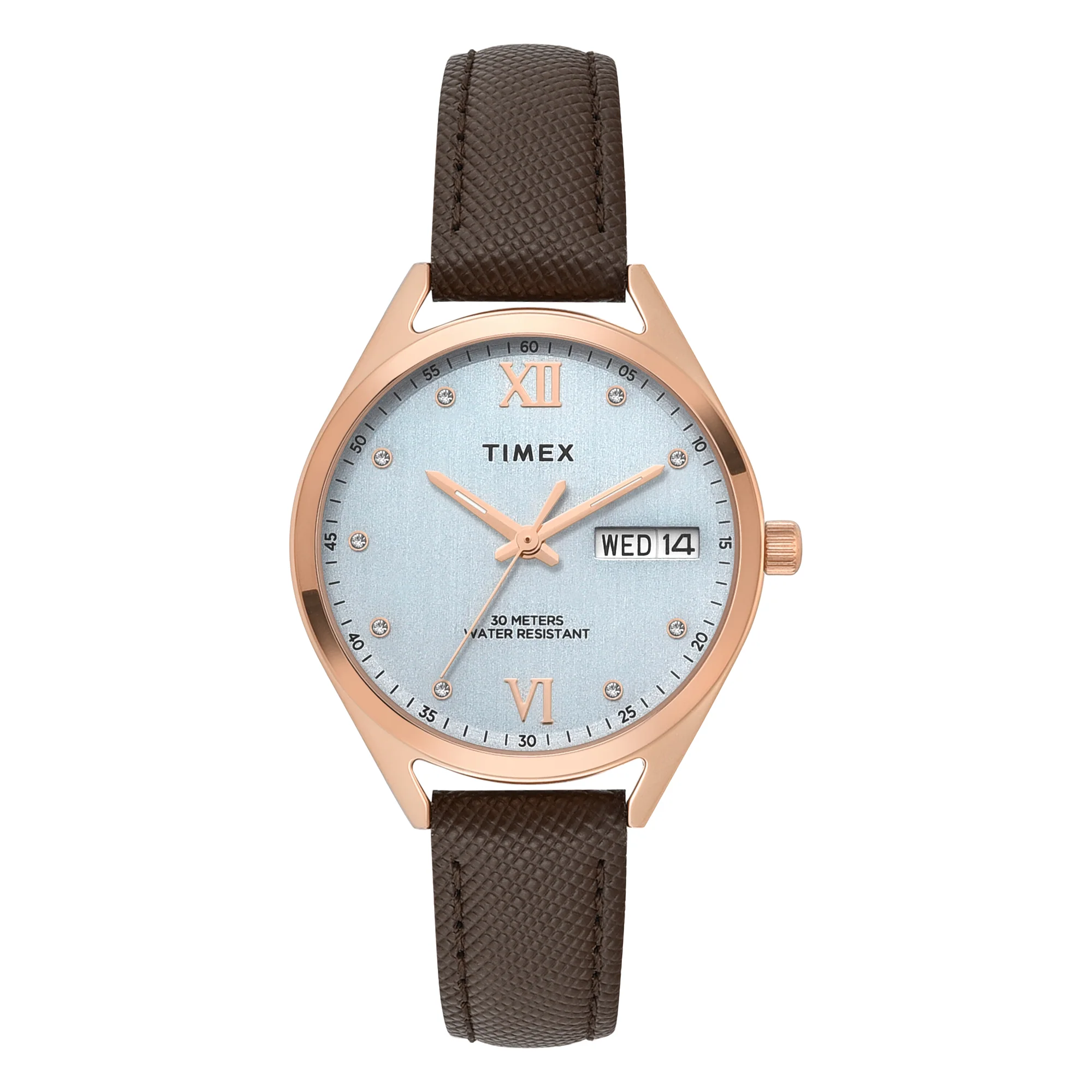 Timex Trendline Round 34mm Blue Dial Analog Women Watch - TWEL26804