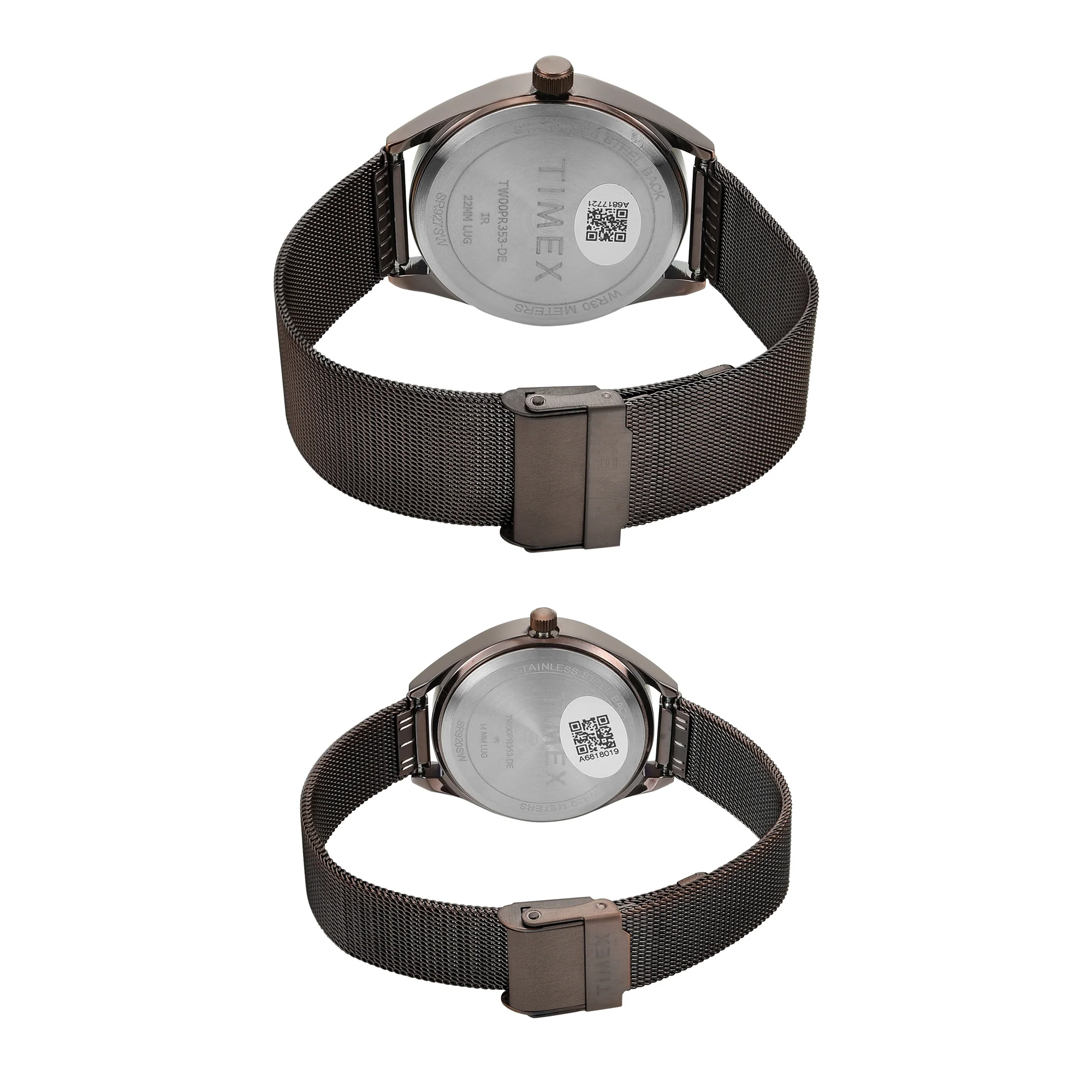 Timex Trendline Round 42mm Brown Dial Analog Pair Watch - TW00PR353 - Image 3
