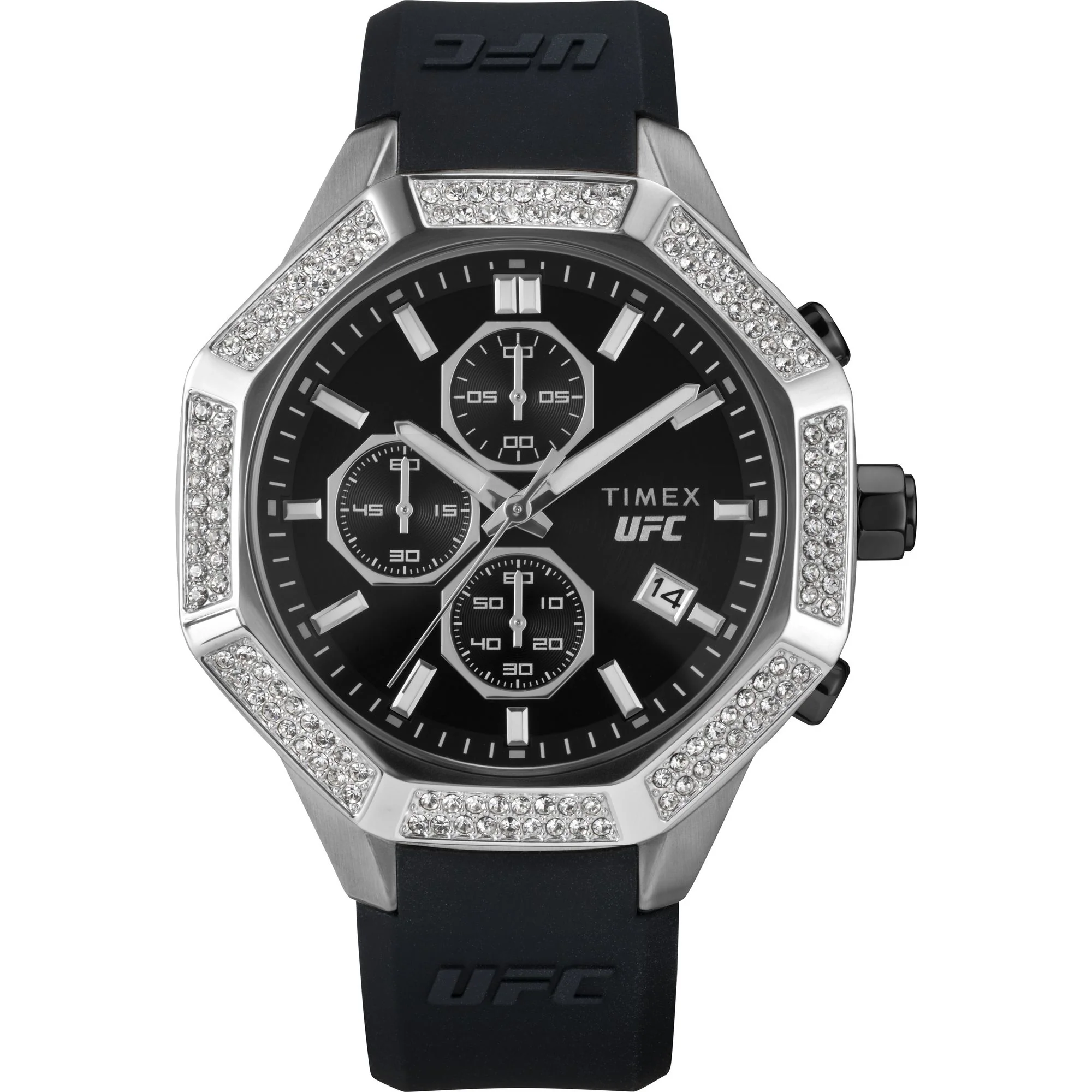 Timex UFC Street Unisex Black Octogonal Analog Watch - TW2V99300X6