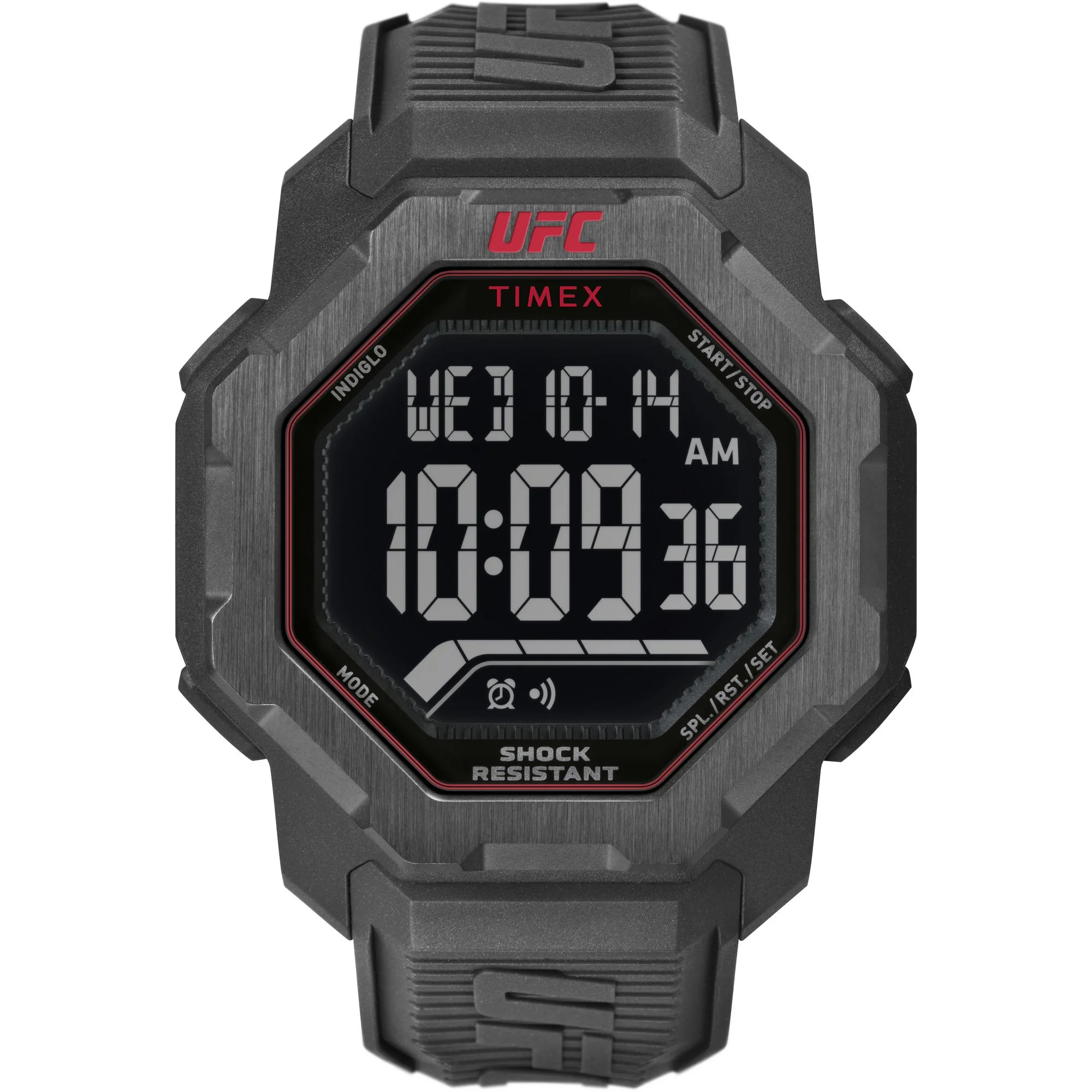TIMEX UFC Strength Men Black Octagonal Dial Digital Watch - TW2V88100X6