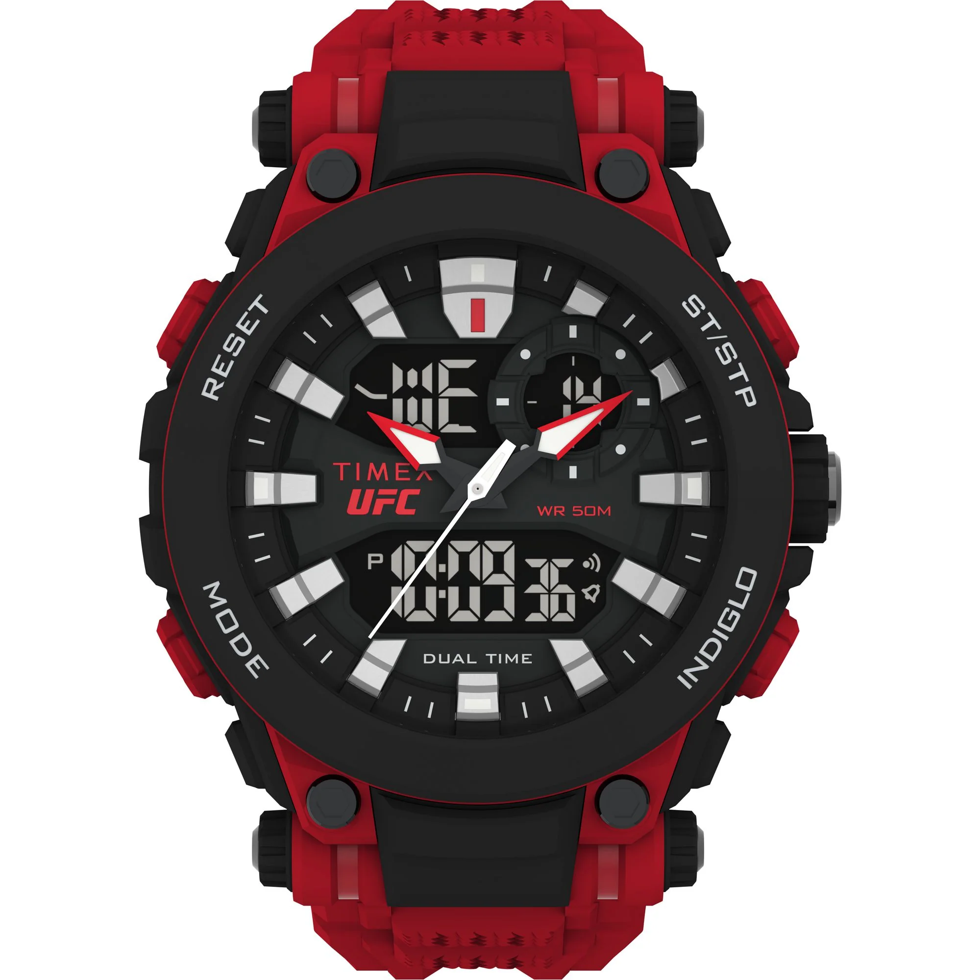 Timex UFC Strength Men Black Round Analog-Digital Watch - TW5M530000D
