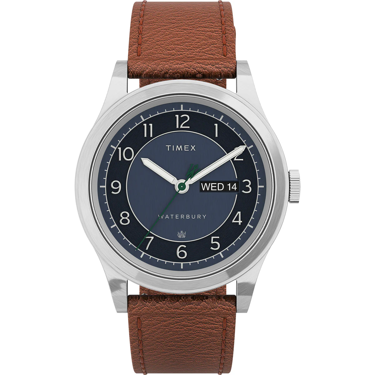 Waterbury Traditional Day-Date 39mm Leather Strap Watch