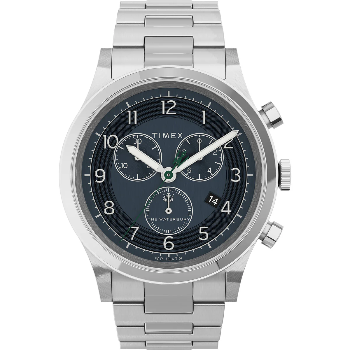 Waterbury Traditional Chronograph 42mm Stainless Steel Bracelet Watch