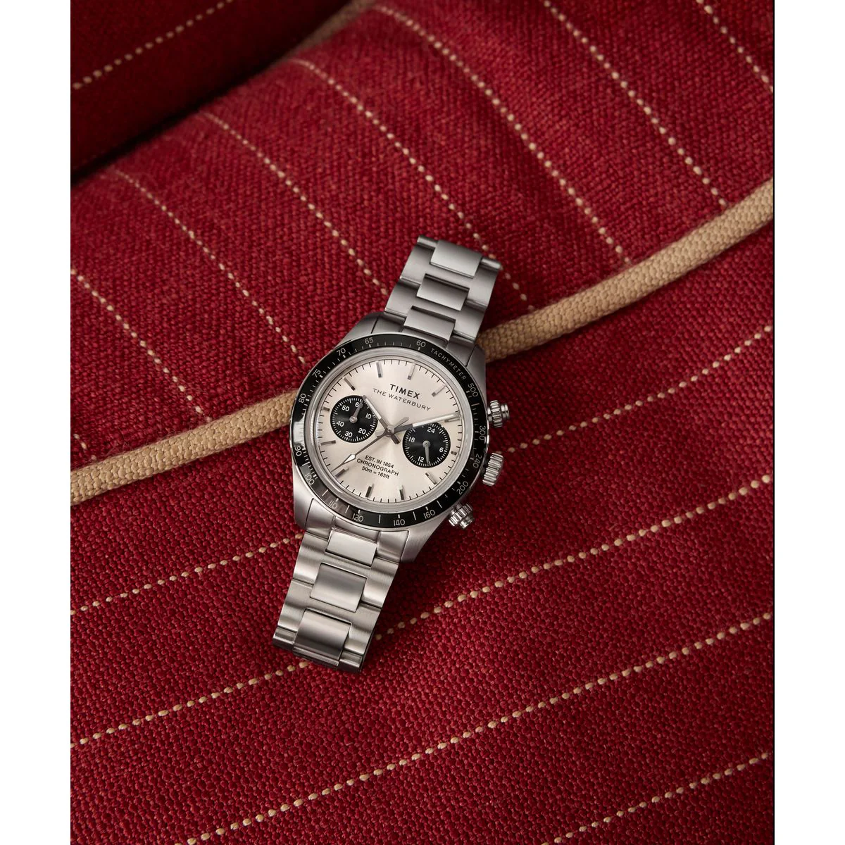 TIMEX Waterbury Heritage Silver Round Dial Analog Men's Watch - TW2Y19200IK - Image 5