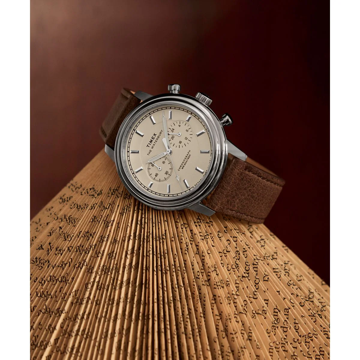 TIMEX Waterbury Metropolitan Cream Round Dial Analog Men's Watch - TW2Y23500IK - Image 5