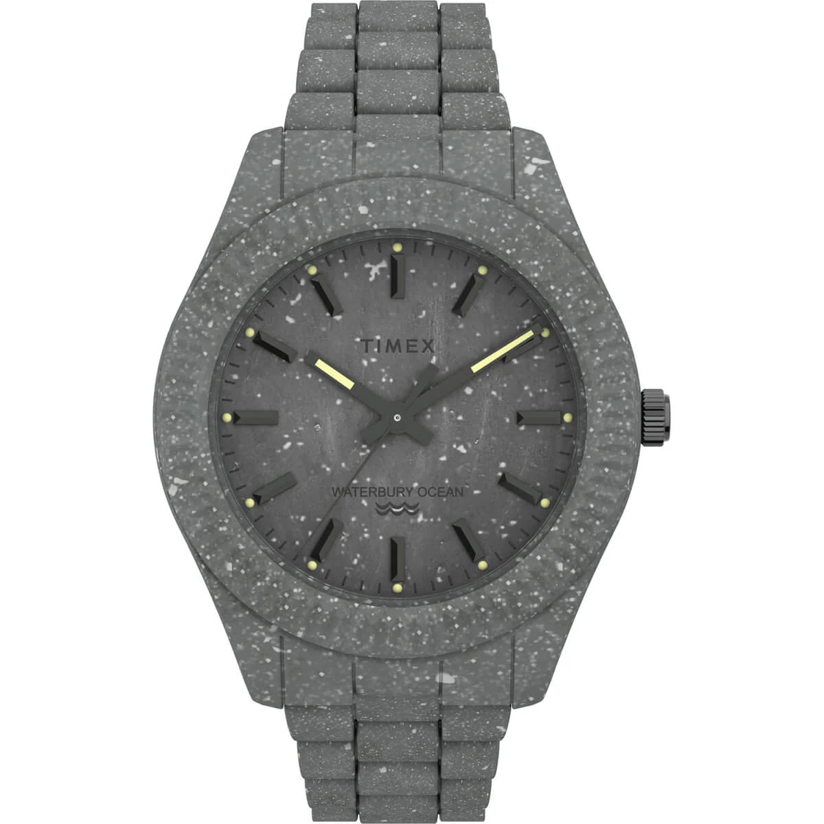 Timex Heritage Collection Men's Quartz Analog Gray Dial Round Case Ocean-Plastic Function Watch -TW2V37300