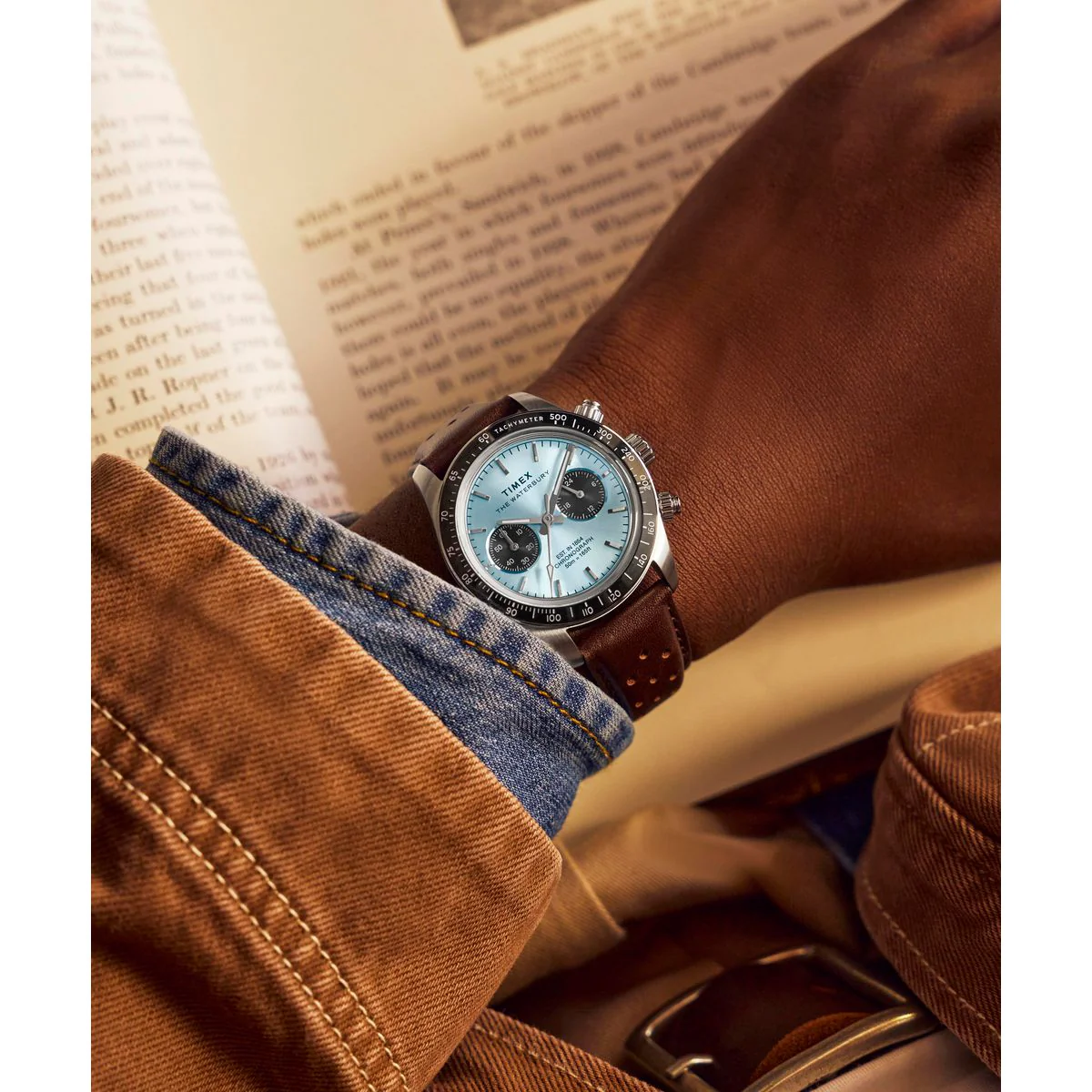Timex Waterbury Round 39mm Blue Dial Analog Men Watch - TW2Y70600IK - Image 5