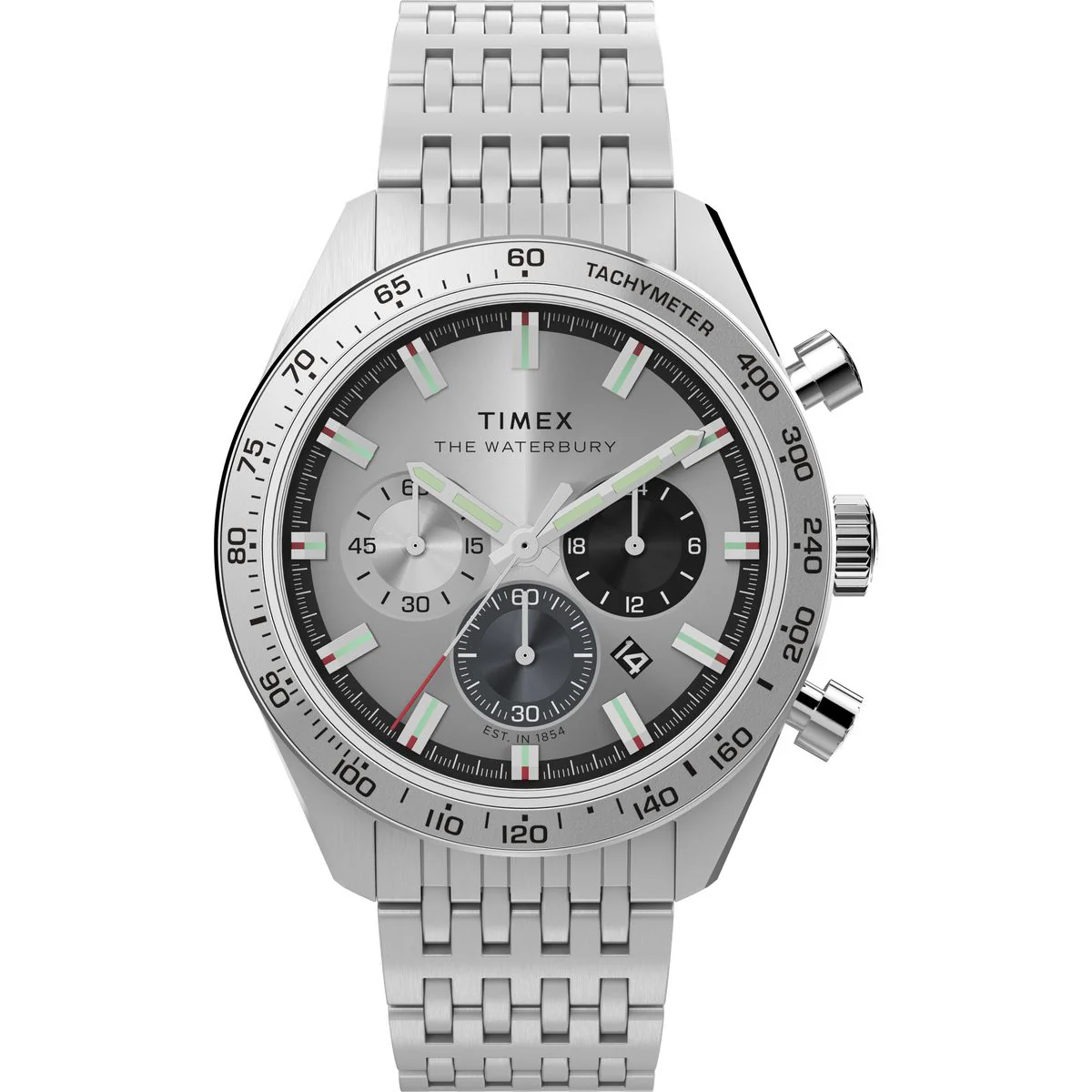 TIMEX Waterbury Traditional Silver Round Dial Analog Men's Watch - TW2Y18700IK