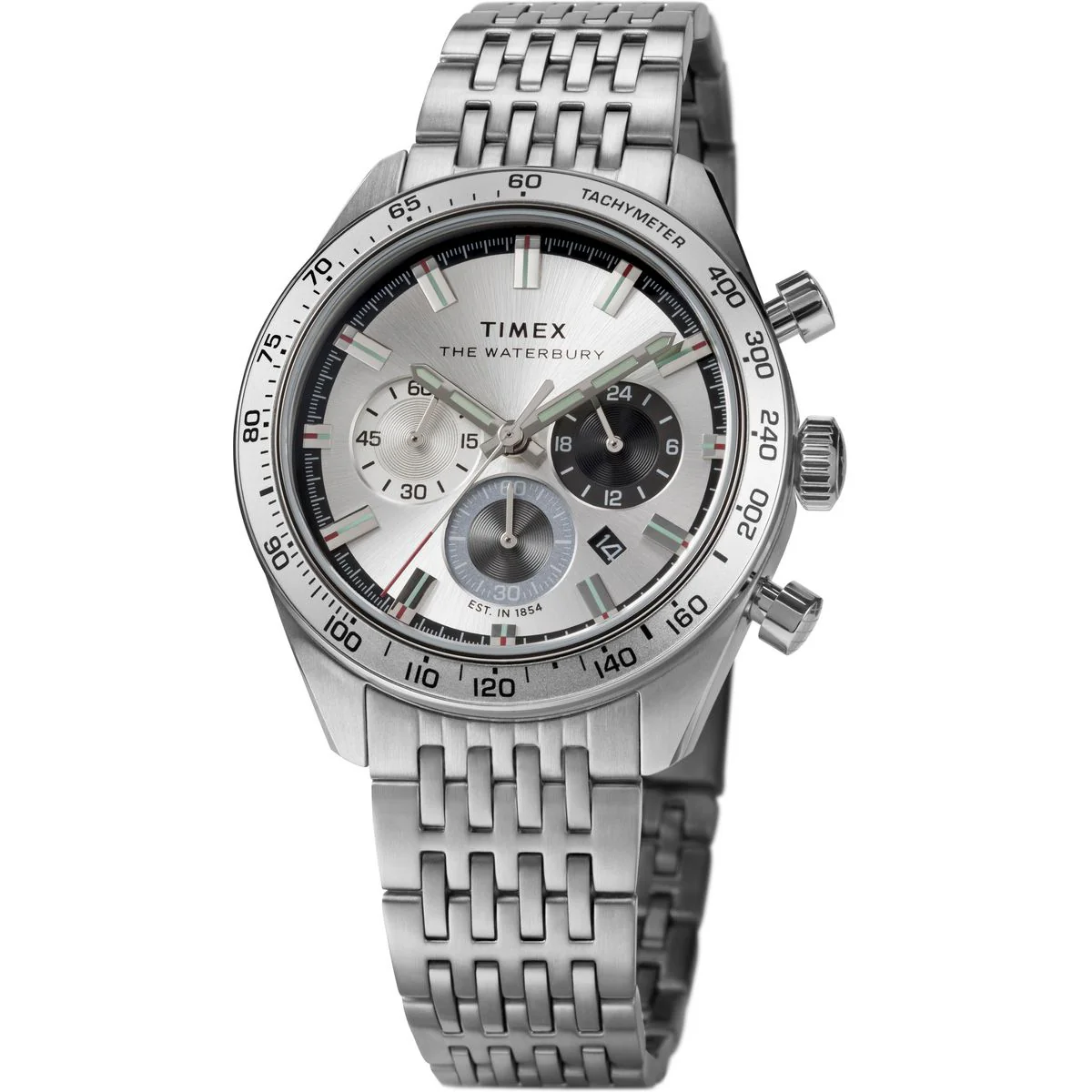 TIMEX Waterbury Traditional Silver Round Dial Analog Men's Watch - TW2Y18700IK - Image 3