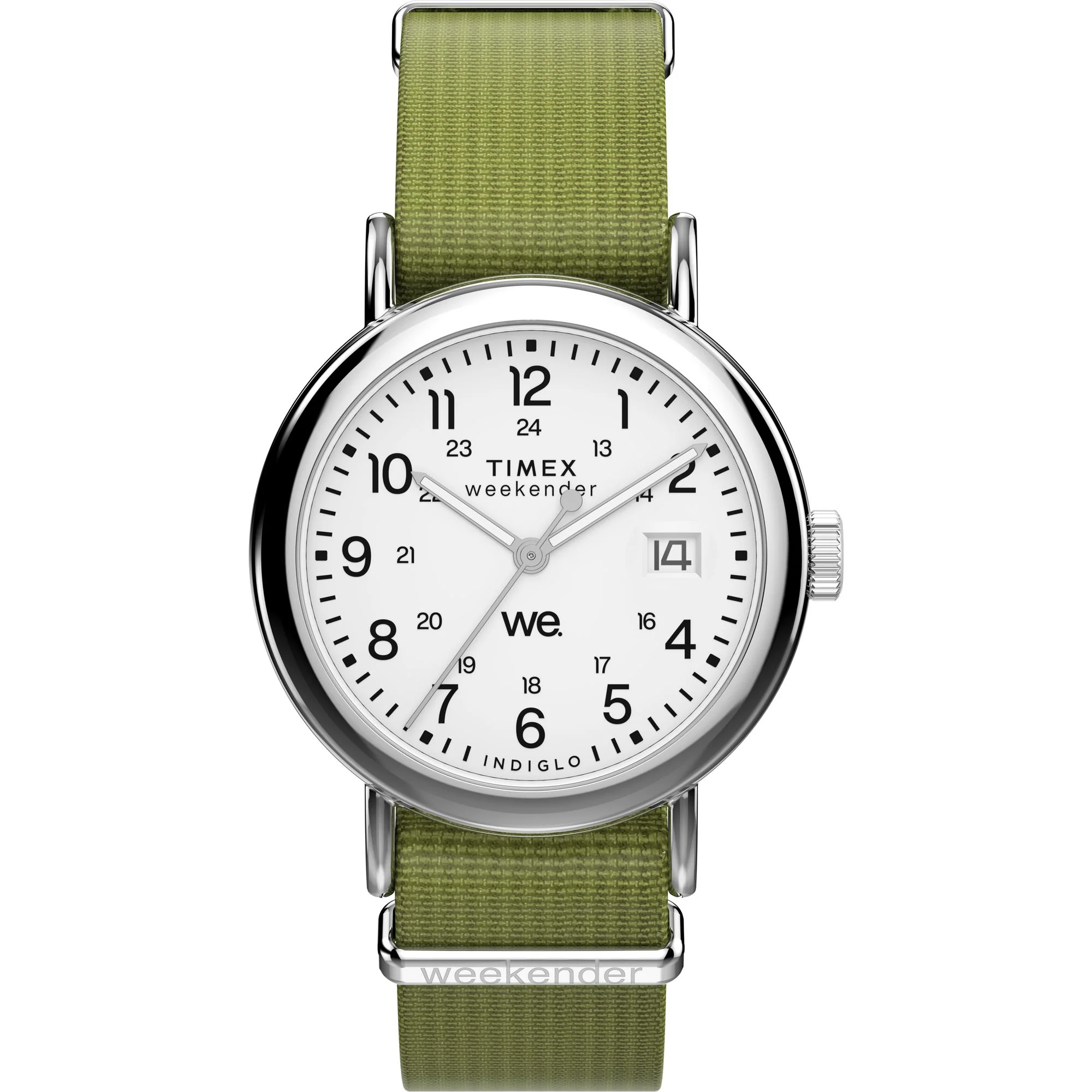 Timex Weekender Round 37mm White Dial Analog Watch for Unisex - TW2W85600UJ