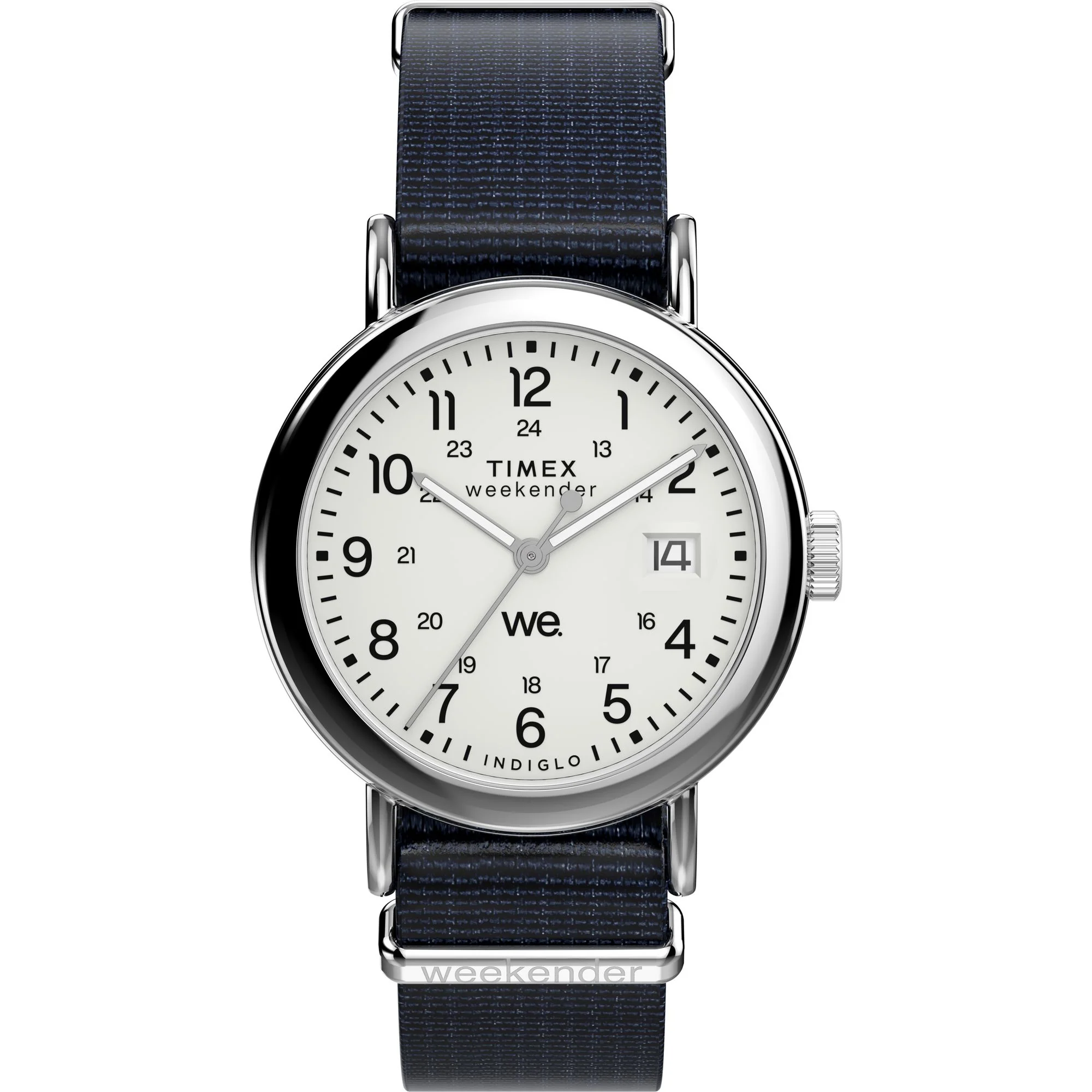 Timex Weekender Round 37mm White Dial Analog Unisex Watch - TW2Y09000UJ
