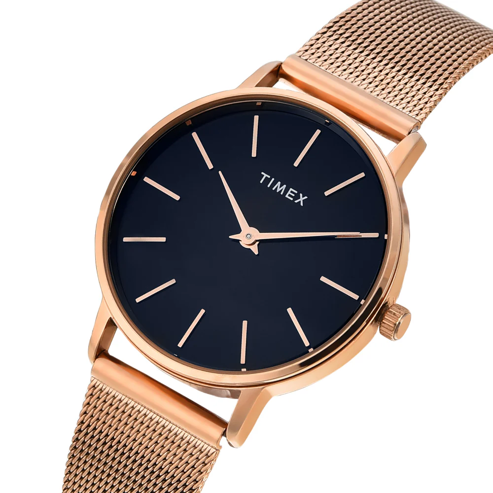 Timex Women Blue Round Analog Dial Watch- TWEL15610 - Image 2