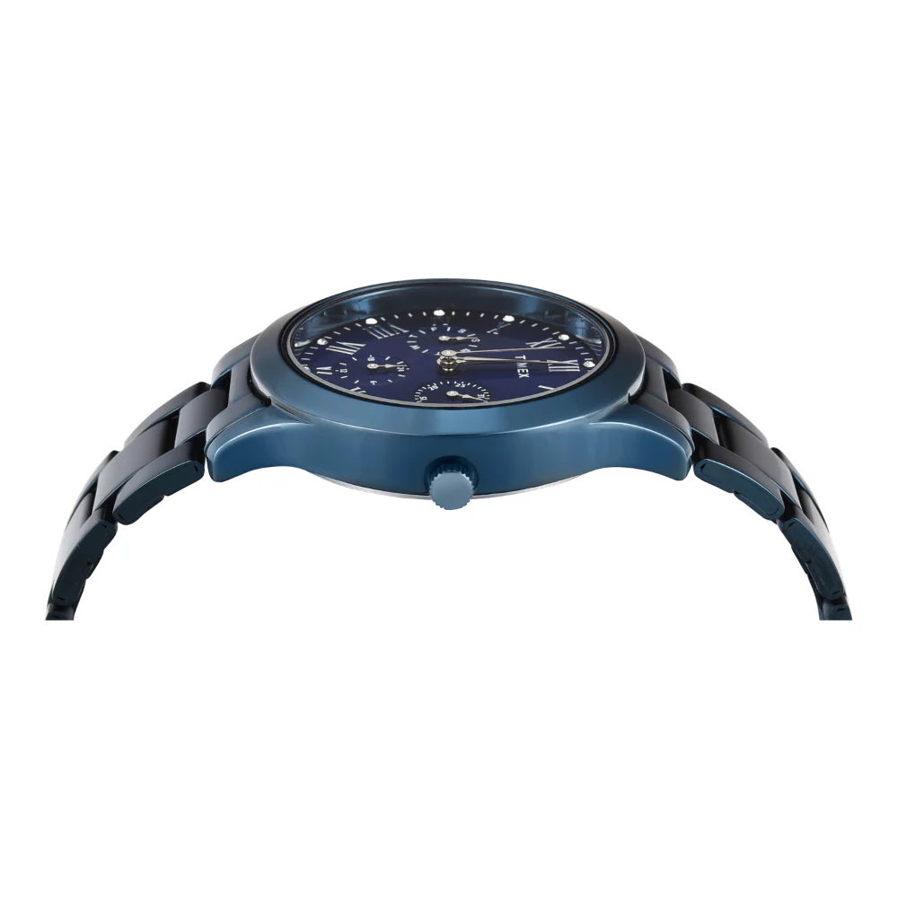 Timex Women Blue Round Multifunction Dial Watch- TW000Q819 - Image 4