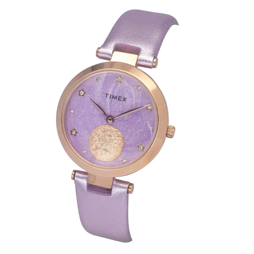 Timex Cosmic Awe Women 2 Hands Round Dial Lavender Watch - TWEL19200 - Image 4