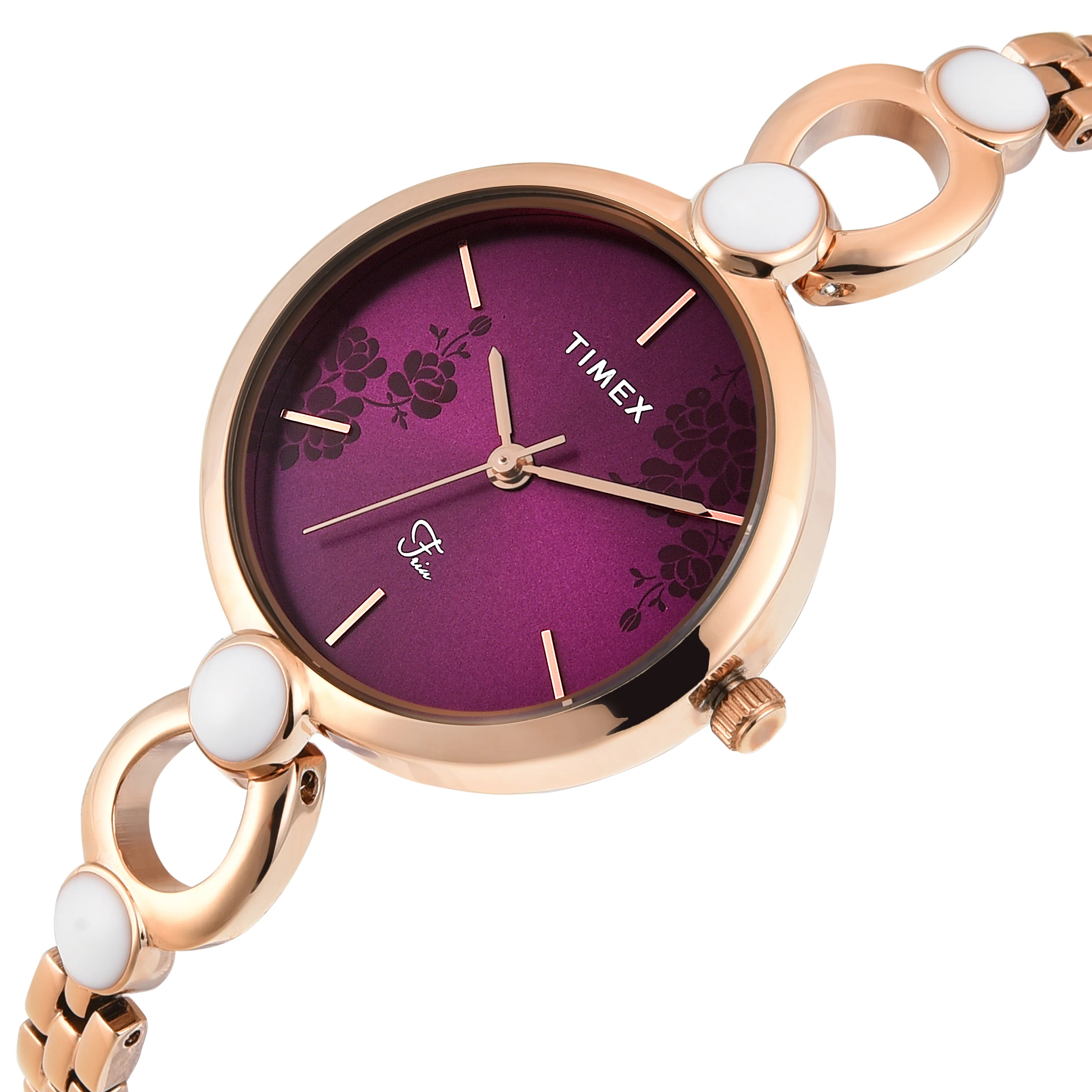 TIMEX Women Magenta Round Dial Analog Watch - TWEL18110 - Image 2