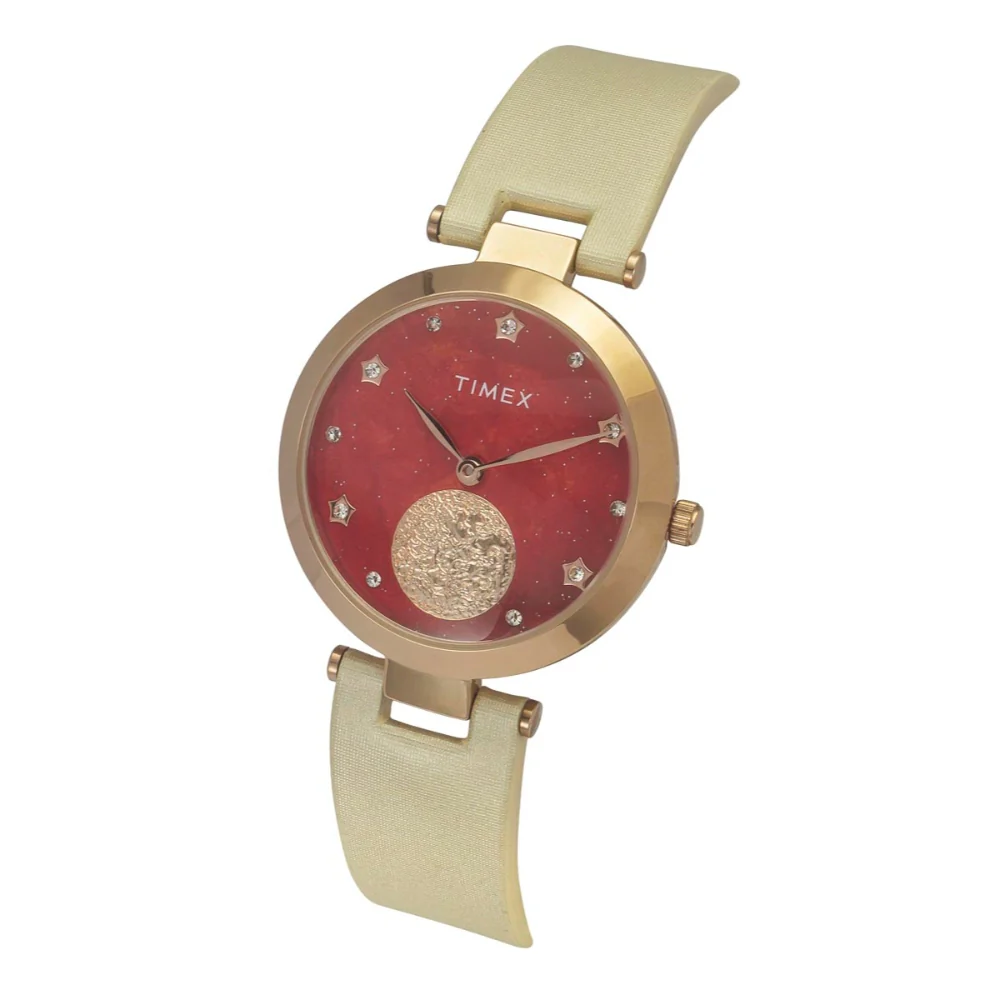 Timex Cosmic Awe Women 2 Hands Round Dial Orange Watch - TWEL19201 - Image 4