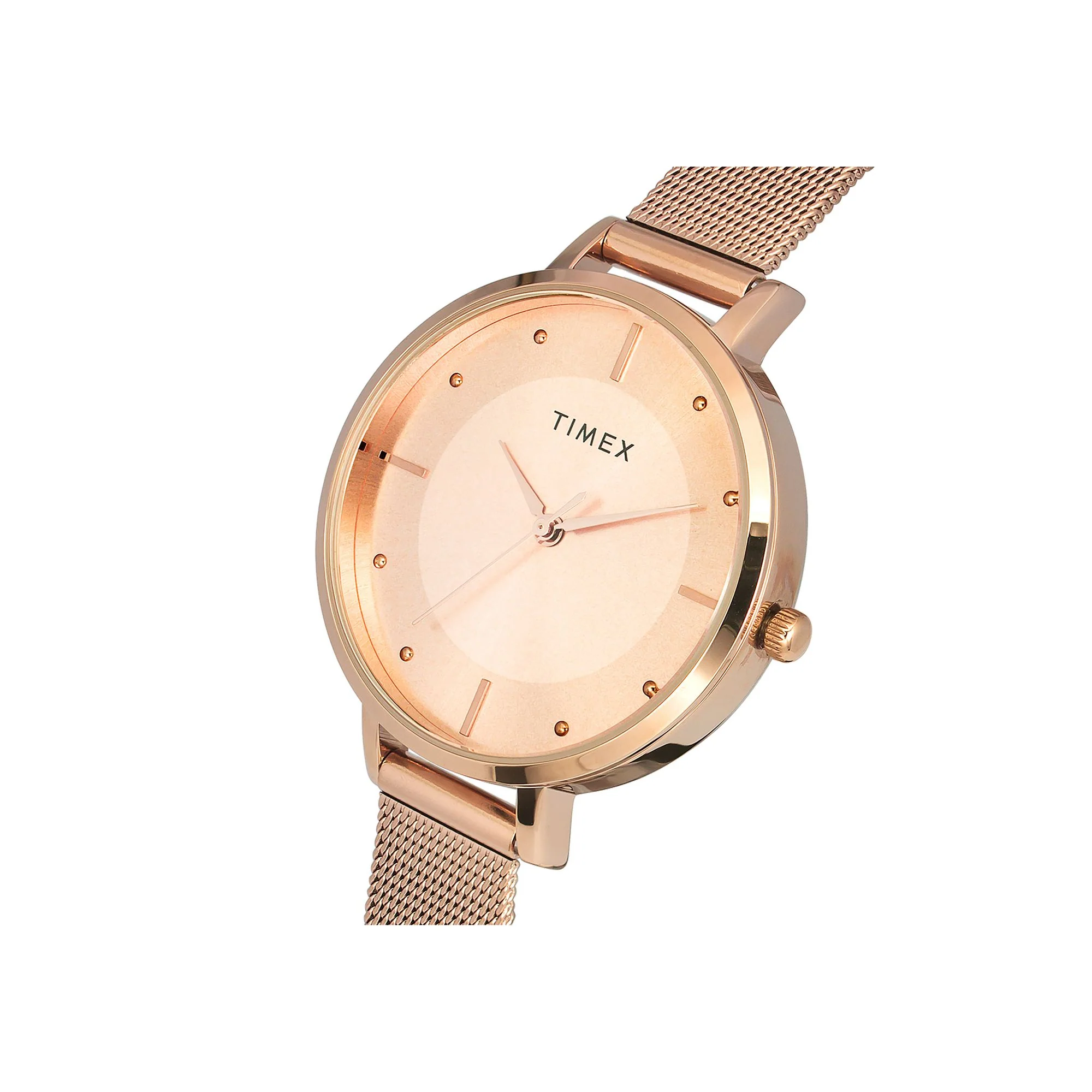 TIMEX Women Rose Gold Round Dial Analog Watch - TWEL155SMU10 - Image 5