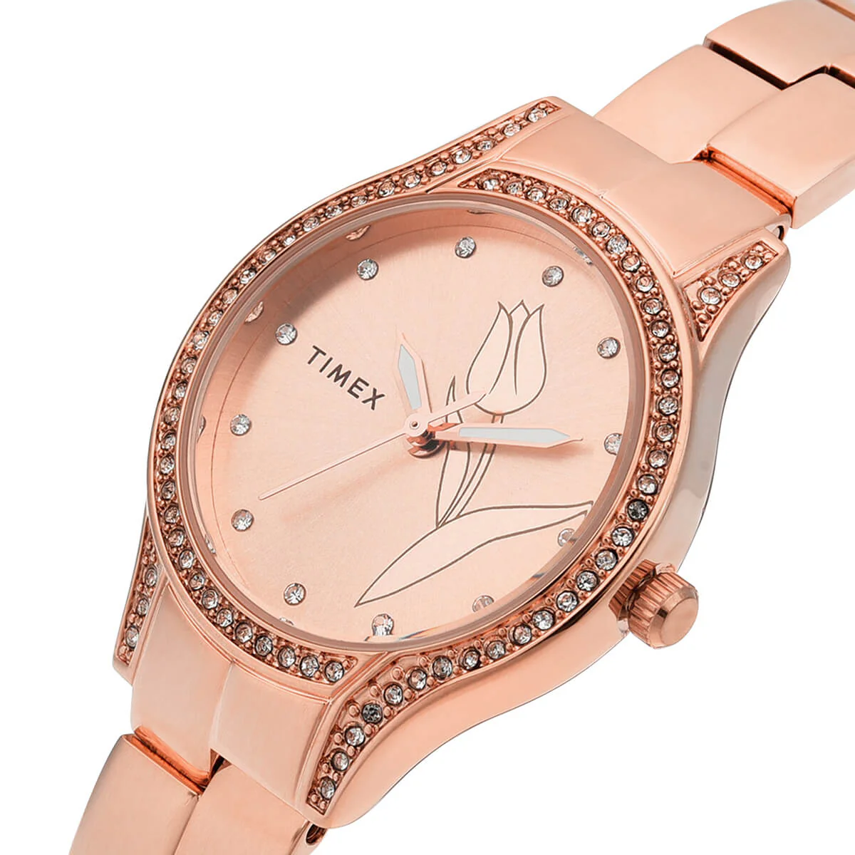 Timex Empera Women's Rose Gold Dial Round Case 3 Hands Function Watch -TW0TL9503 - Image 2