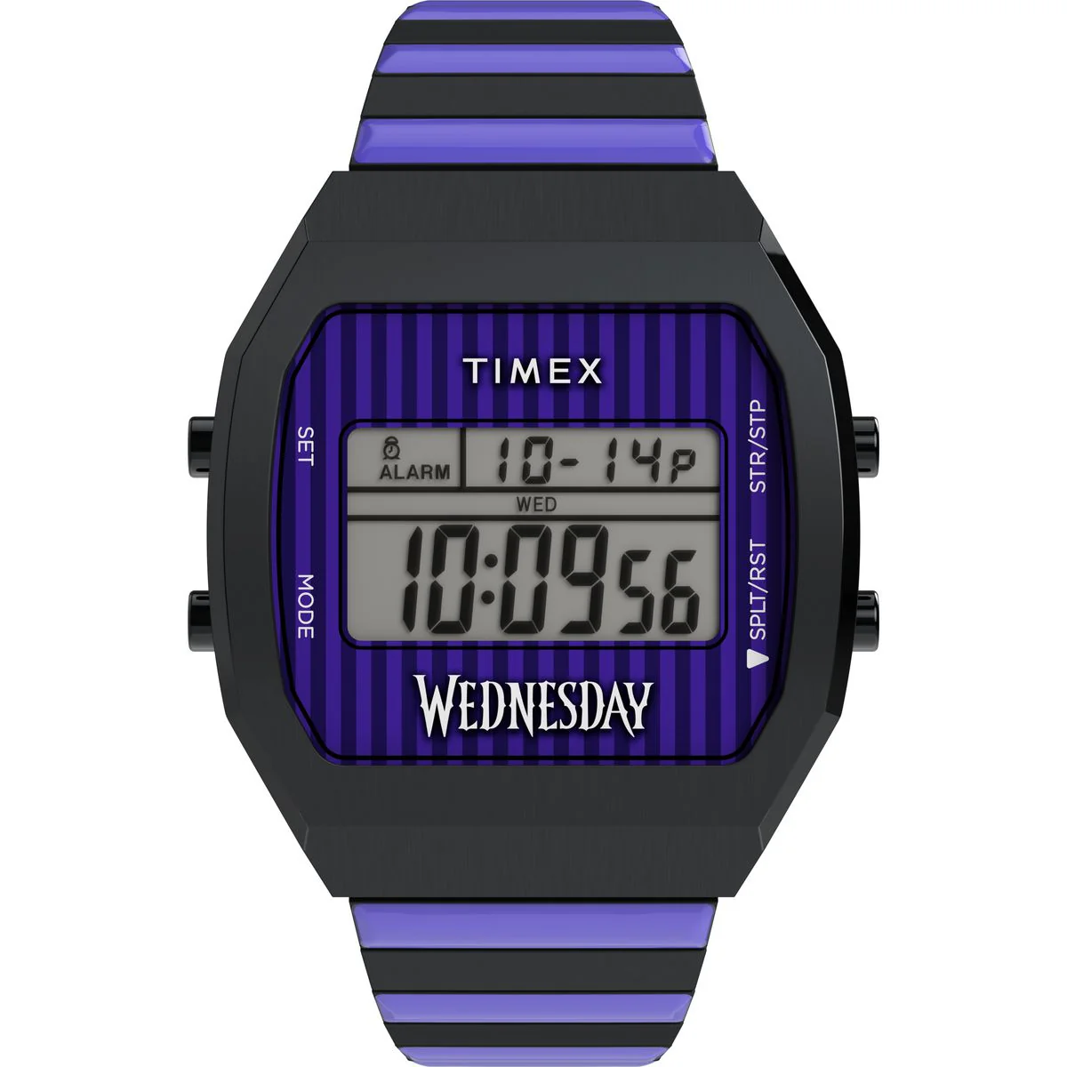 Timex x Wednesday T80 36mm Stainless Steel Expansion Band Watch - TW2Y19500X6