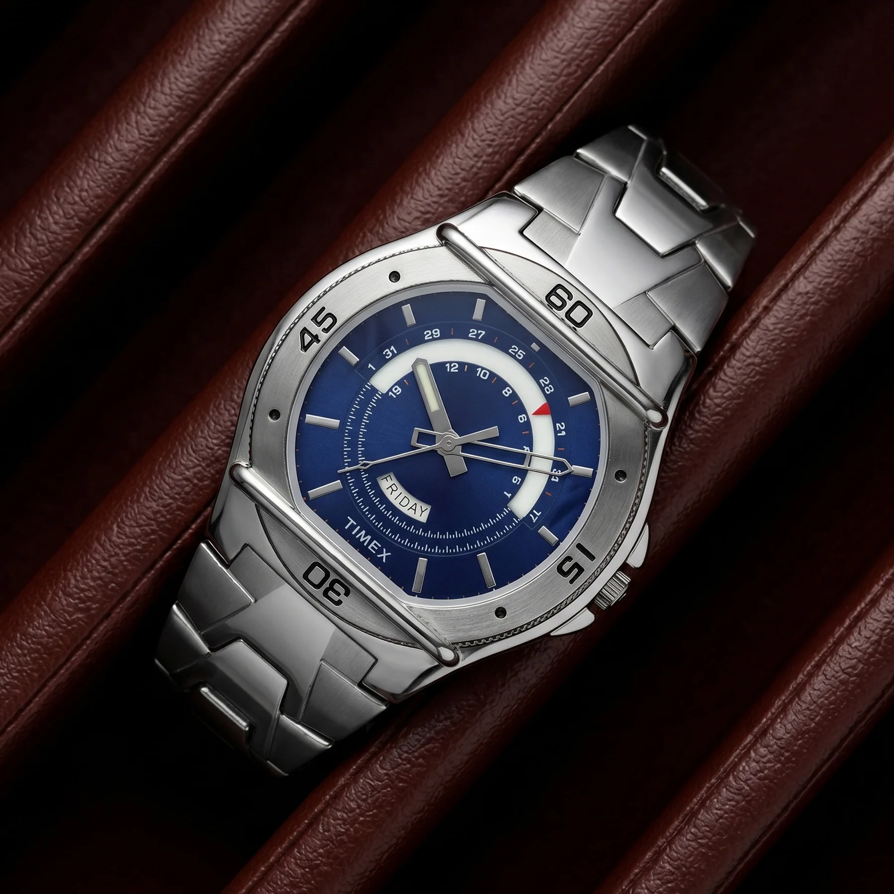 Timex Fashion Men's Quartz Analog Blue Dial Round Case Day Date Function Watch -TW000EL08 - Image 7