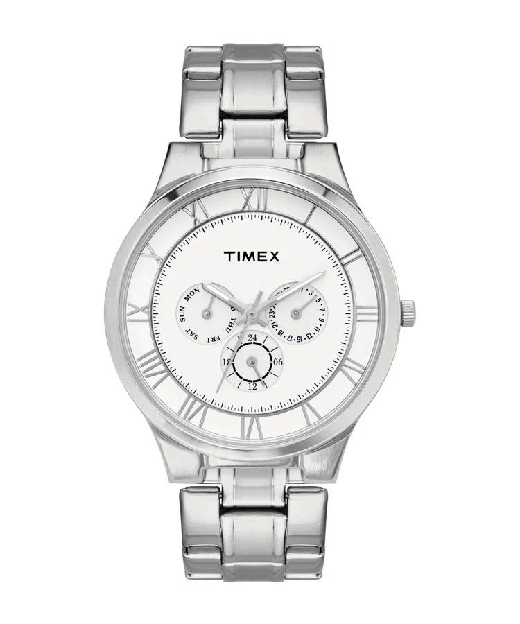 Timex Empera Men's White Dial Round Case Multifunction Function Watch -TW000K109